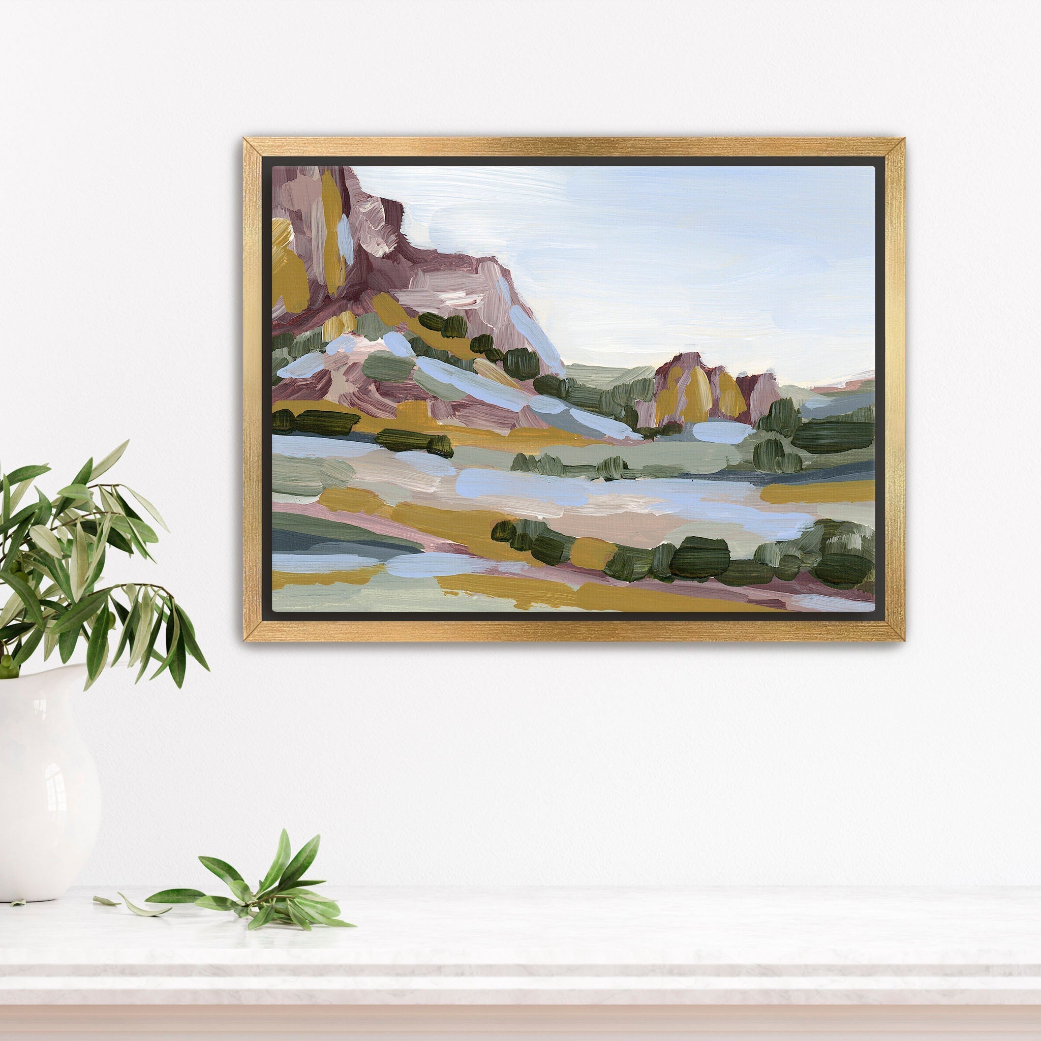 Gold in the Garden Wall Art Print - Botanical Floral Painting for Home Decor, Living Room, Bedroom & Office - Elegant Nature Inspired Artwork
