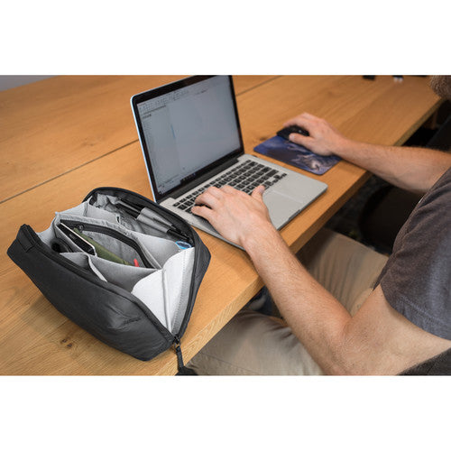 Peak Design Travel Tech Pouch - Waterproof Electronics Organizer for Laptop, Phone & Cables (Black) - Perfect for Business Trips, Commuting & Air Travel
