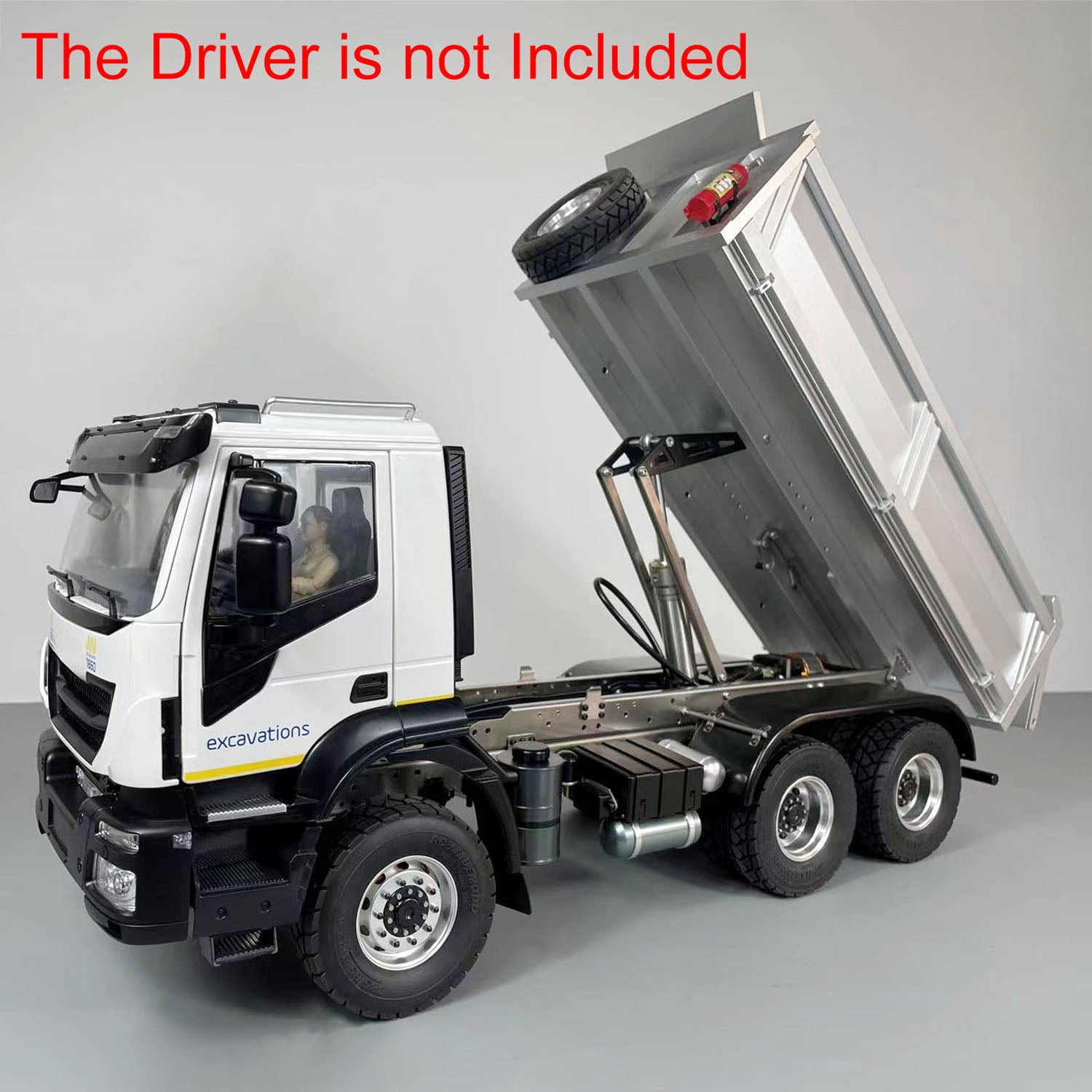 1/14 Scale 6x4 Hydraulic RC Dumper Truck with CNC Metal Axles - Remote Controlled Tipper Car Toy for Adults & Kids - Construction Site Play, Hobby Collection, Birthday Gift
