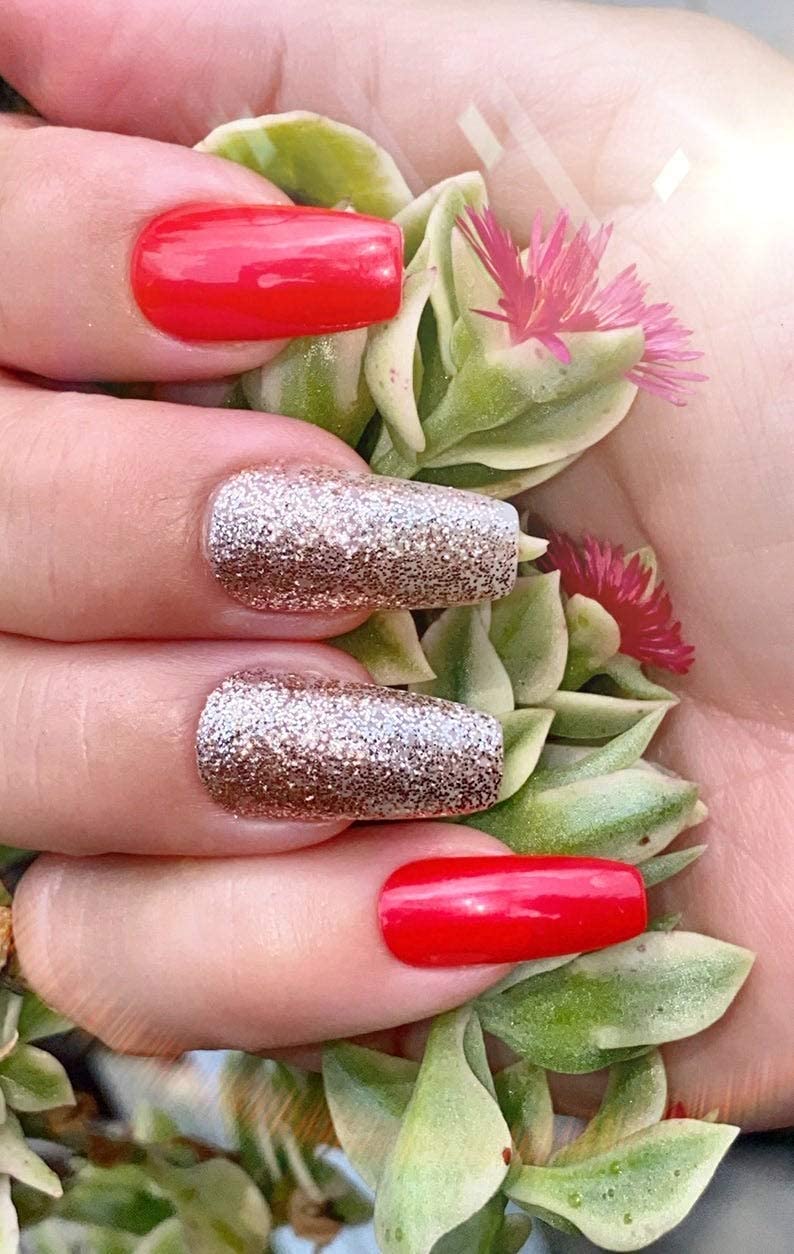 Falling in Love Red Nail Polish - Shimmer Nail Lacquer with Long Lasting Wear, Vegan & Cruelty Free - Perfect for Valentine's Day, Date Night & Special Occasions
