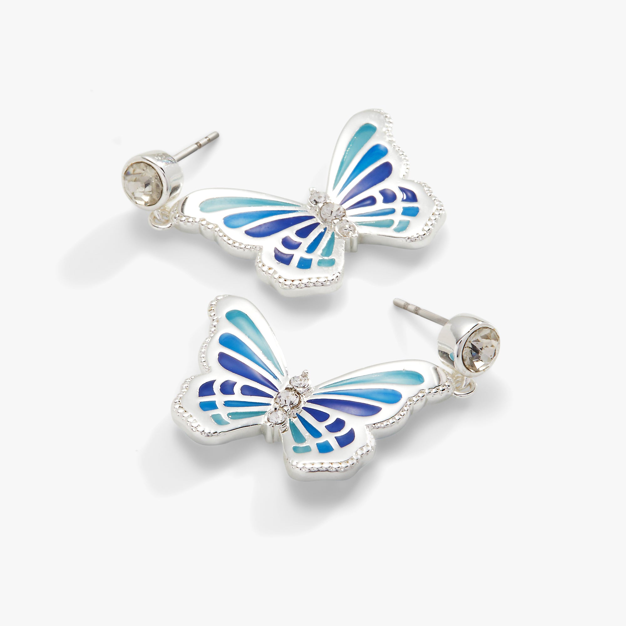 Butterfly Crystal Drop Earrings for Women - Elegant Dangle Earrings with Sparkling Rhinestones - Perfect for Parties, Weddings & Special Occasions