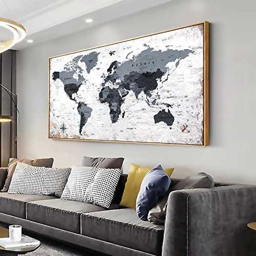 with framed map