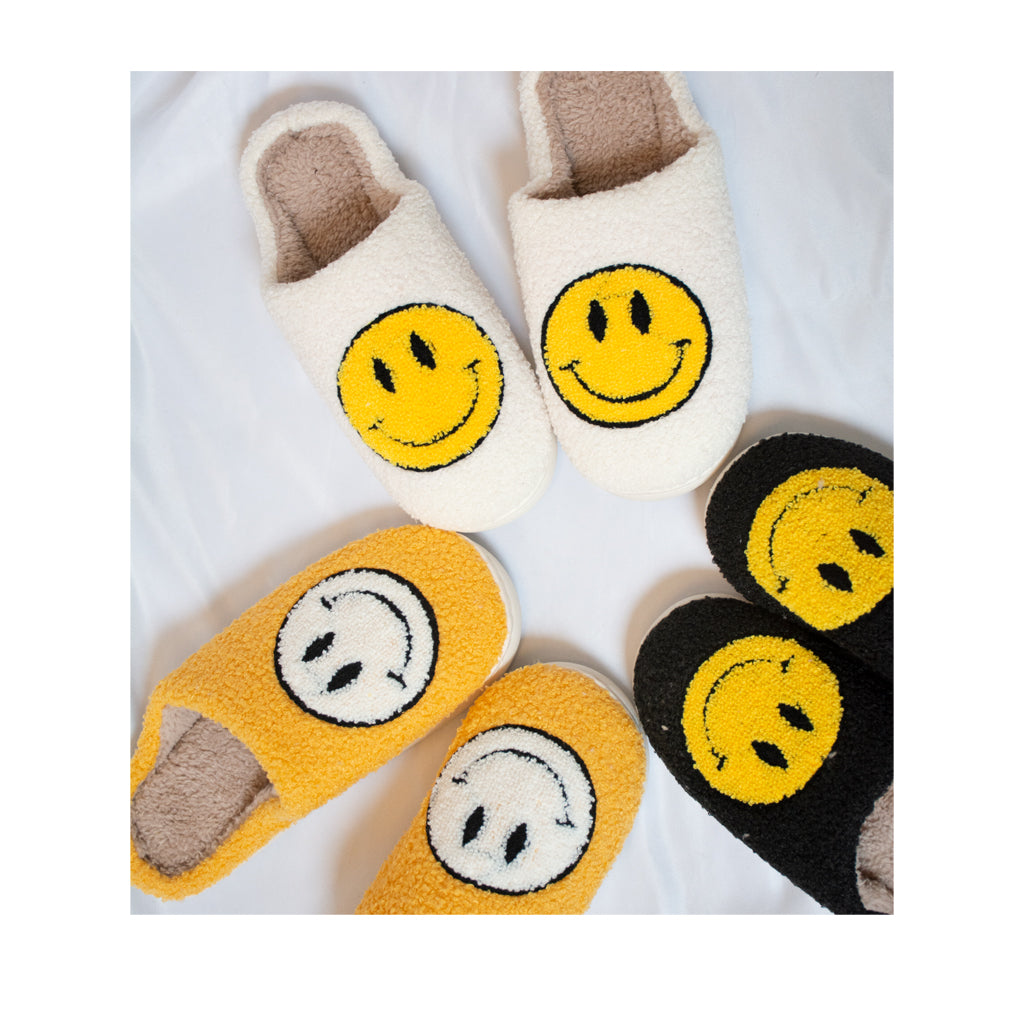 FLOOF Adult Fluffy Yellow Face Slippers - Soft & Cozy Home Shoes for Women & Men - Perfect for Indoor Relaxation, Lounging & Gift Giving
