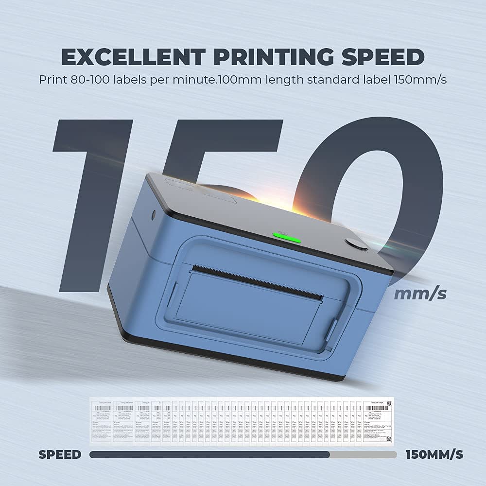 OHHG 4 Inch Thermal Label Printer - USB Barcode Printer for Shipping, Warehouse & Sticker Labels - Compatible with Windows & Mac - Perfect for E-commerce, Retail & Logistics Packaging