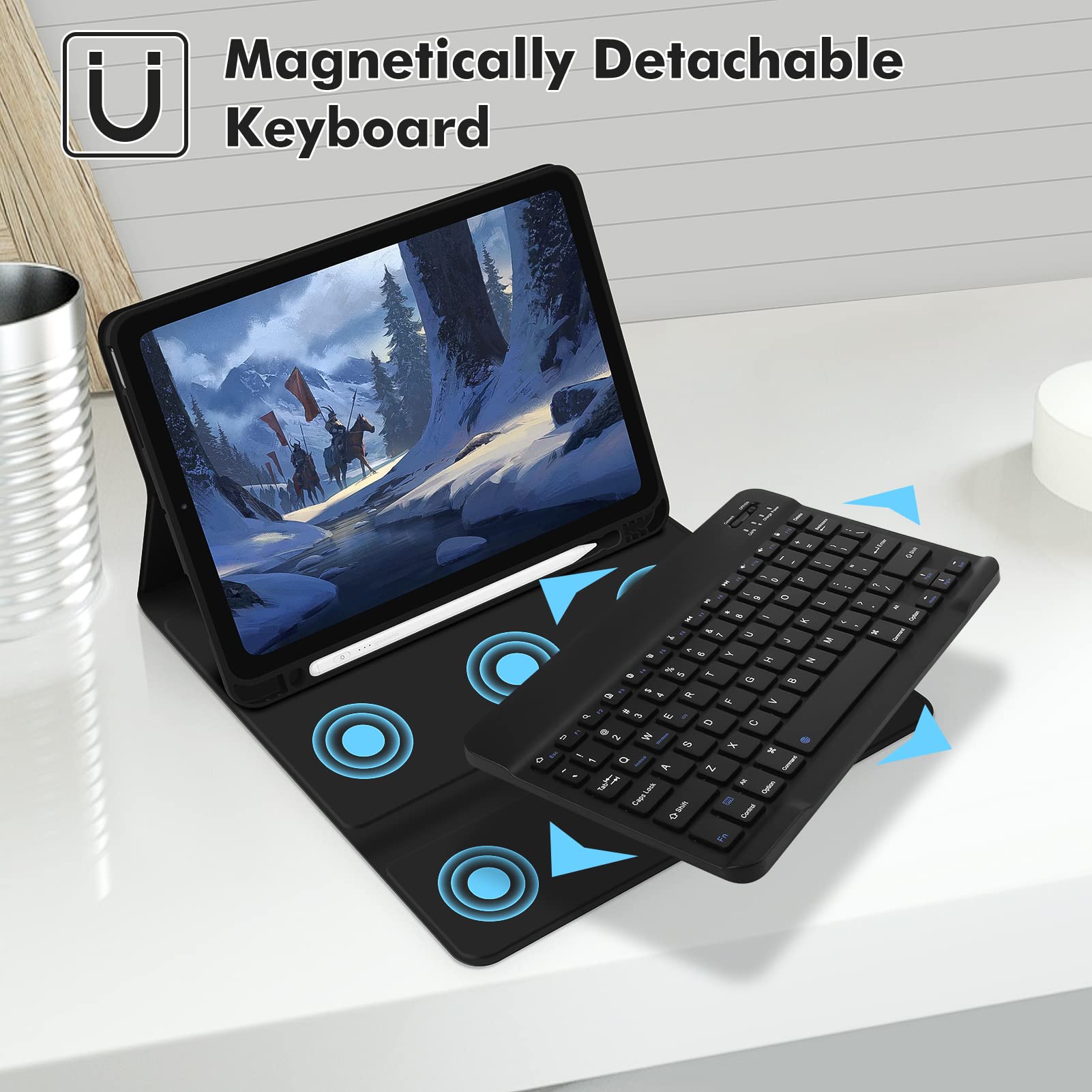 GOKOCO Detachable Bluetooth Keyboard Case for iPad Air 11