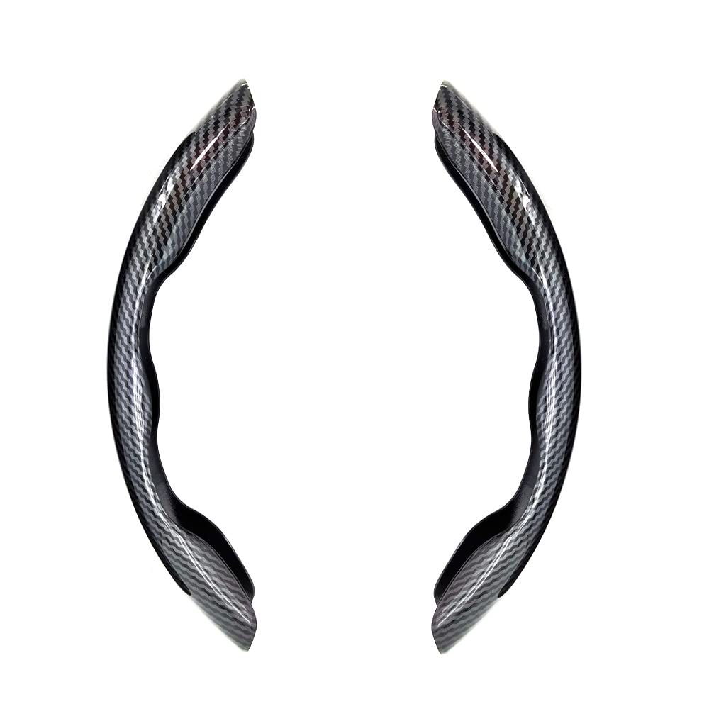Universal 38cm Carbon Fiber Look Steering Wheel Cover - Non-Slip Grip, Heat Protection & Style Upgrade for Cars, Trucks, SUVs | Perfect for Commuting, Road Trips & Hot Weather Driving