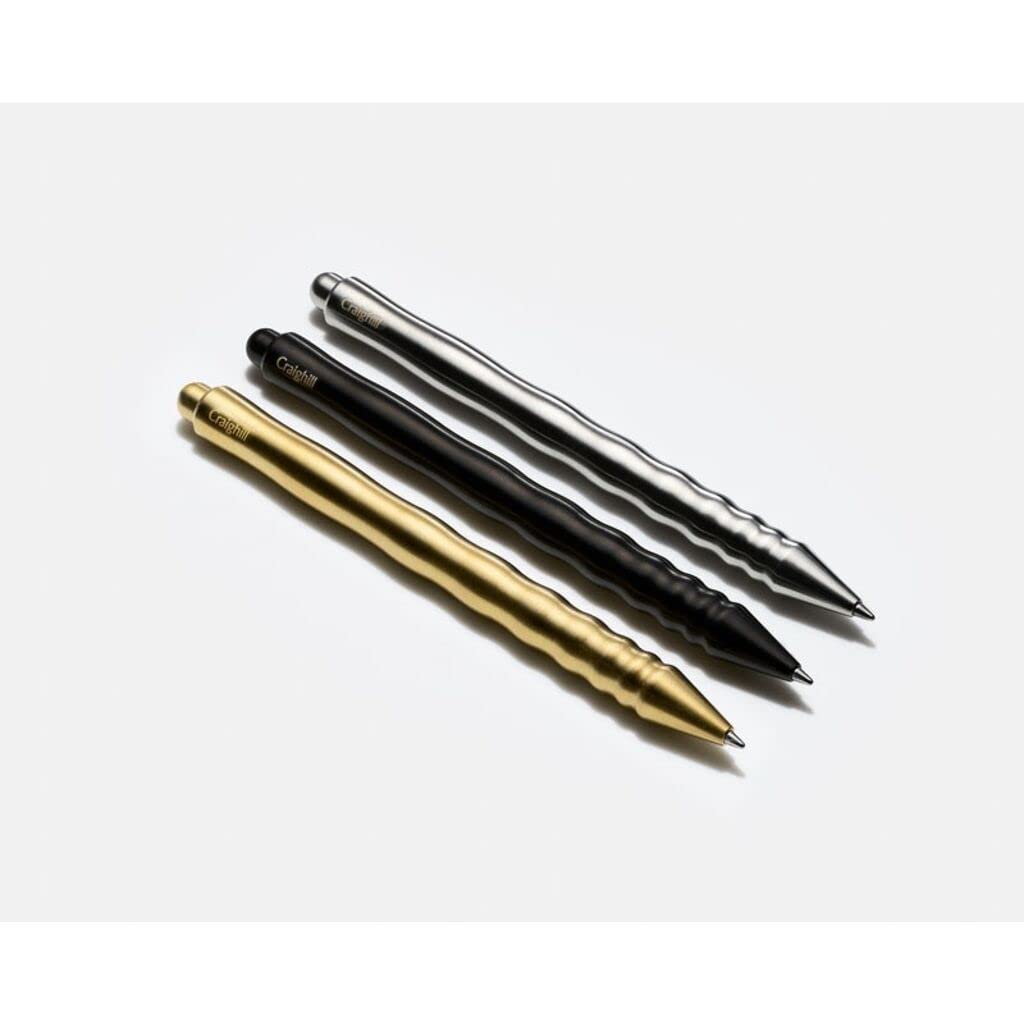 Craighill Kepler Pen - Premium Retractable Ballpoint Pen for Office Work, Journaling & Gifts - Sleek Metal Design with Smooth Writing & Refillable Ink - Vapor Black - Perfect for Professionals, Students & Everyday Carry