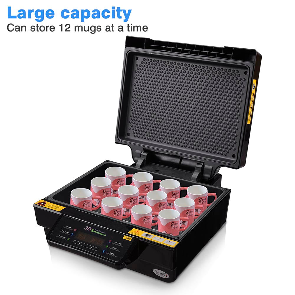 3D Vacuum Heat Press Machine for T-Shirt Printing - Sublimation Transfer Printer for DIY Custom Apparel, Mugs & Phone Cases | TheLAShop