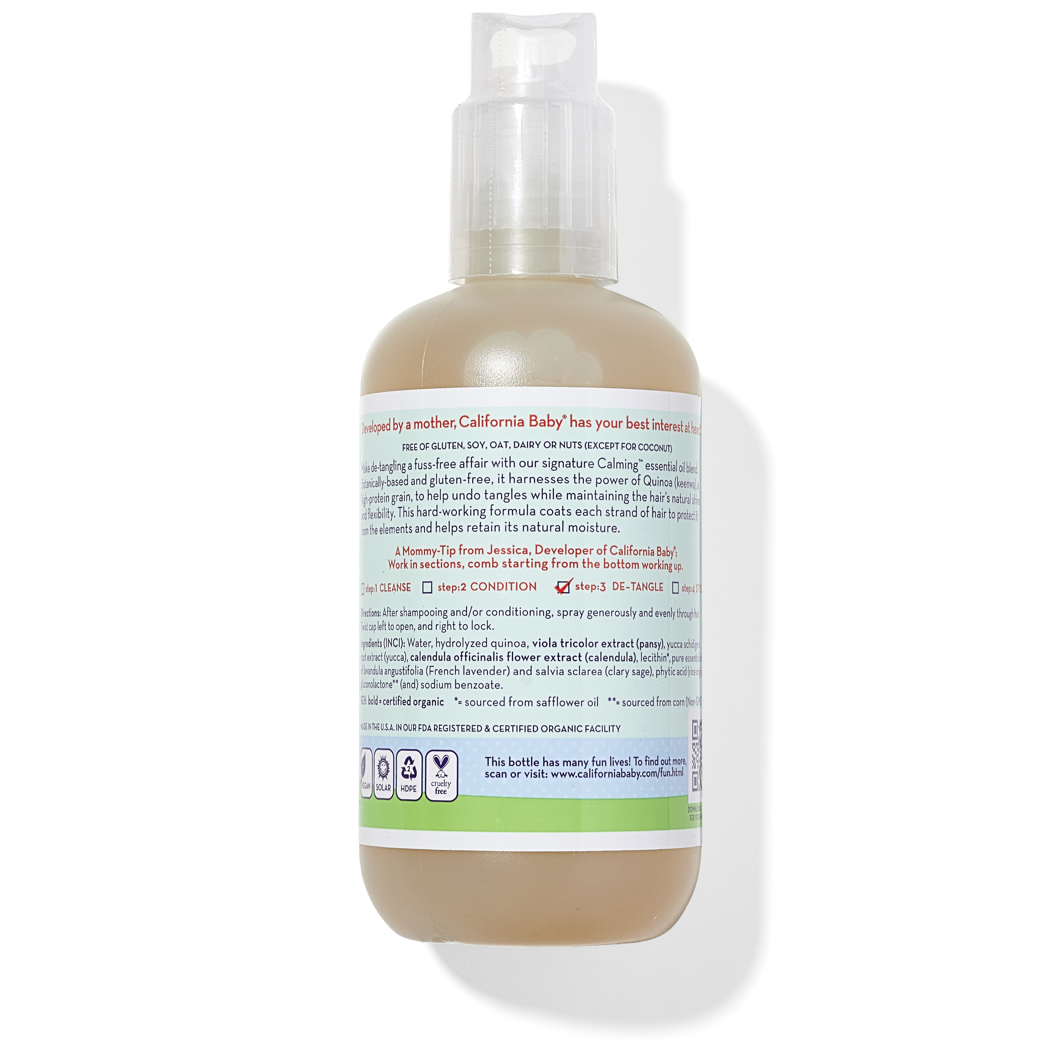 Calming™ Hair Detangler Spray - Gentle Knot Remover for Kids & Adults - Sulfate-Free & Nourishing Formula - Perfect for Daily Hair Care & Styling