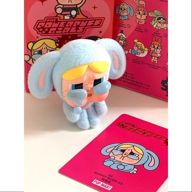Powerpuff Girls Crybaby Bunny Bubbles Plush Toy - Soft Stuffed Animal for Kids, Collectible Gift for Fans - Perfect for Bedroom Decor, Birthday Presents & Anime Lovers
