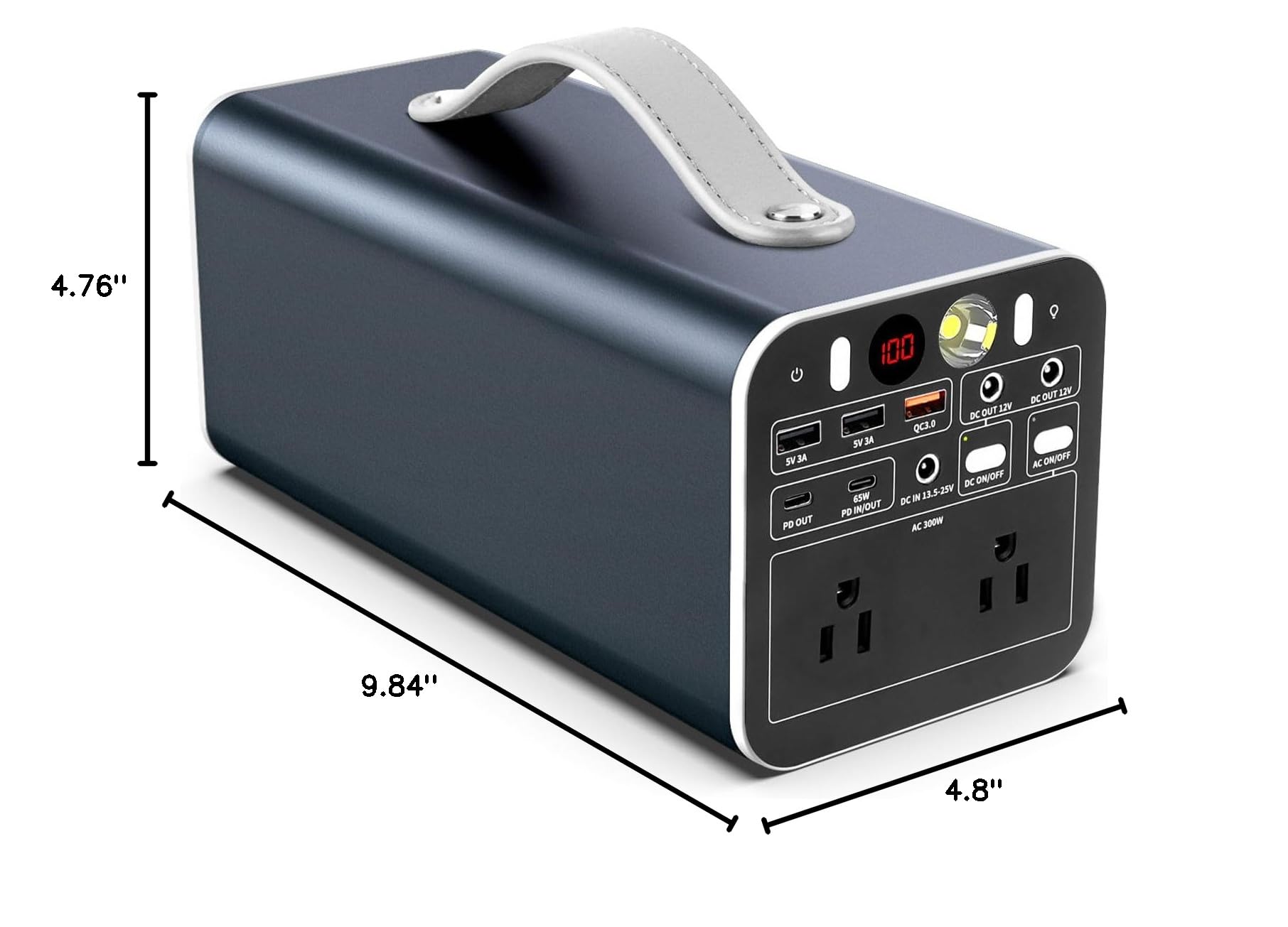 300W Portable Power Station - 299.7Wh Solar Generator with AC Outlet & 65W PD/USB-C Port | Emergency Backup Battery for Camping, Home, RV & Outdoor Adventures | Charges Laptops, Phones & Small Appliances
