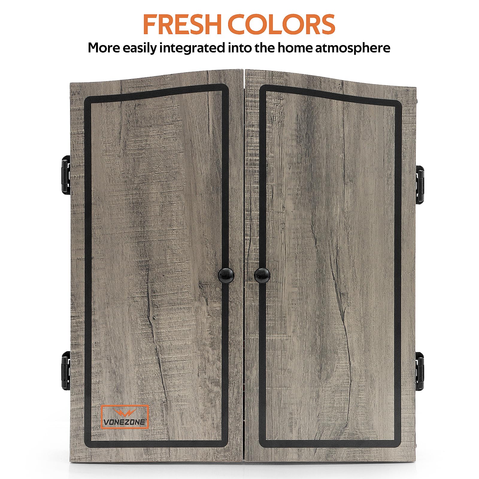 Premium Dartboard Cabinet Set with Hemp Bristle Board & Chalk Scoreboard - Easy Assembly, Includes 6 Darts - Perfect for Home Game Rooms, Bars & Man Caves - Great Gift for Dart Enthusiasts
