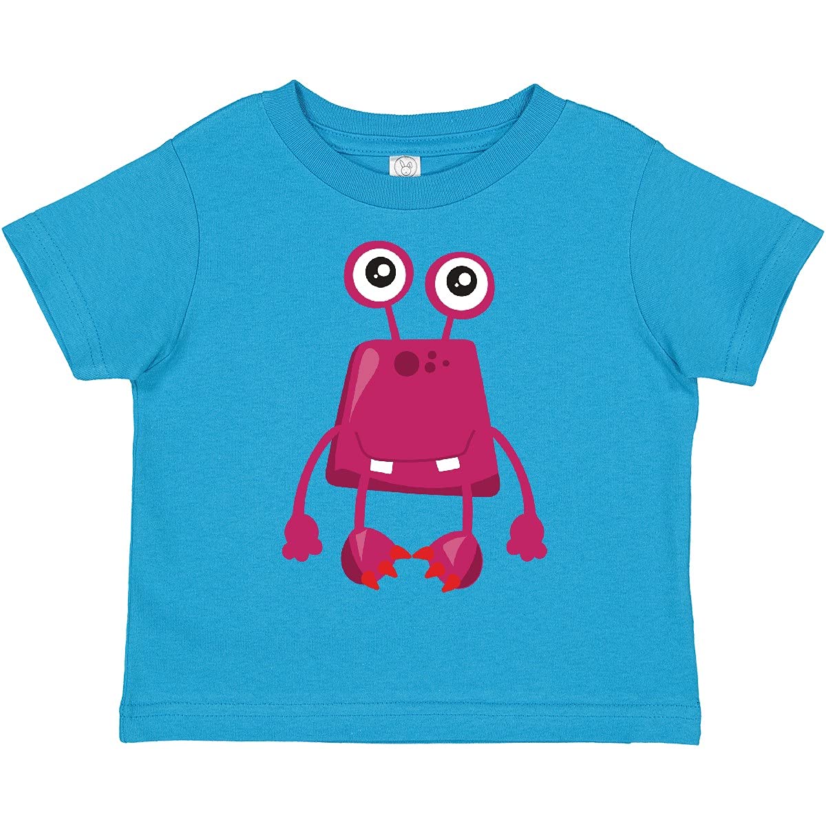 Inktastic Cute Pink Monster Funny Silly Toddler T-Shirt for Boys & Girls - Playful Kids Graphic Tee for Birthday Parties, School & Casual Wear