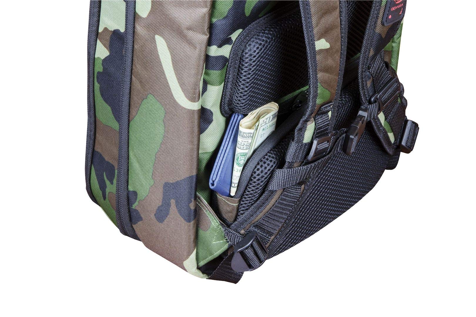 ODYSSEY Backspin 2 Digital Gear Backpack - Green Camouflage Waterproof Golf Bag for Men & Women - Perfect for Golf Courses, Travel & Outdoor Sports