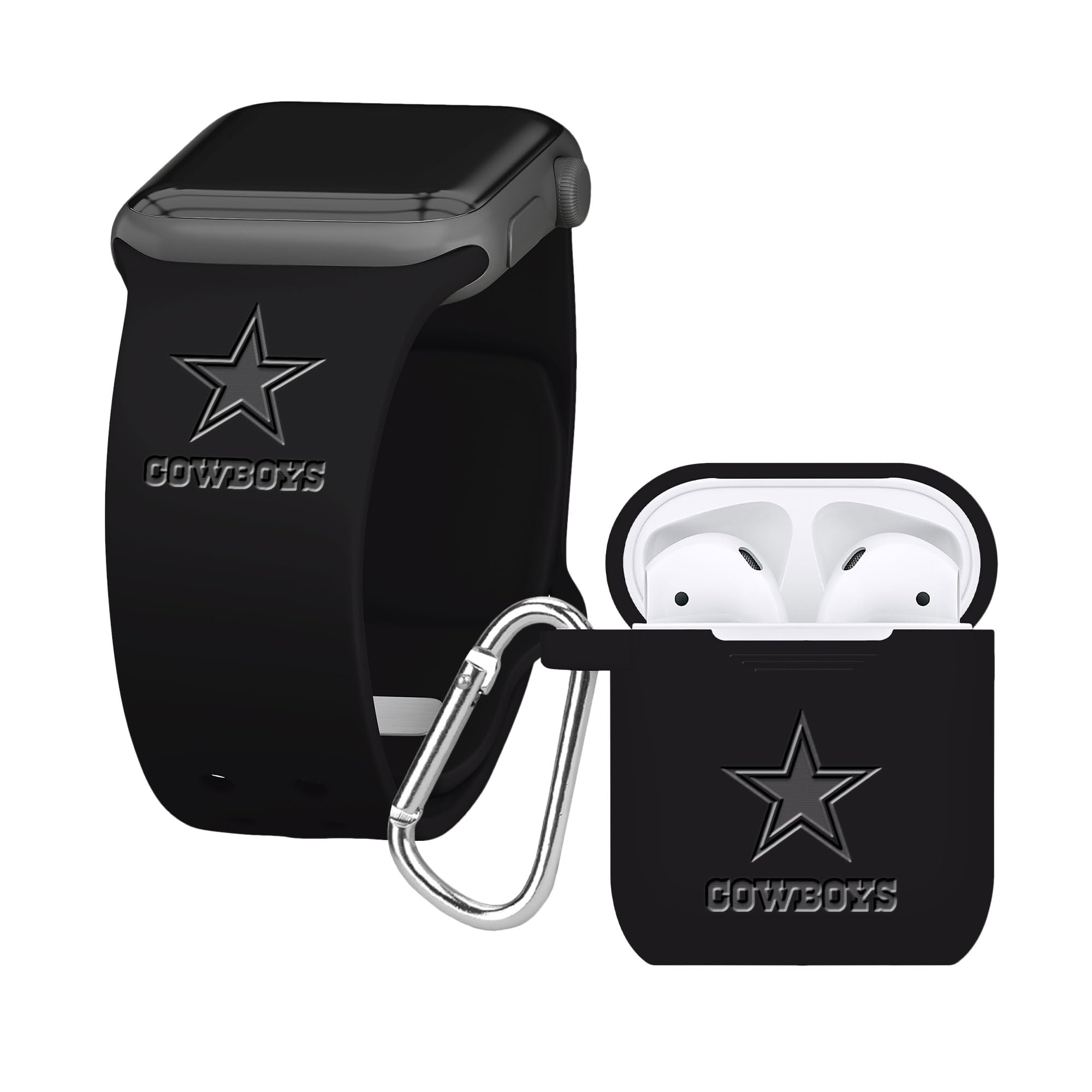 Dallas Cowboys Apple Watch & AirPods Case - 38/40mm Black for Game Day