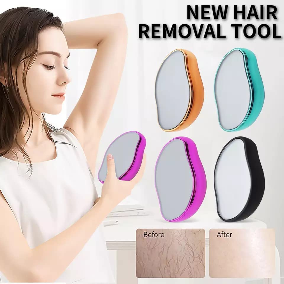 SPEFEZ Crystal Hair Eraser - Painless Exfoliating Hair Remover for Arms, Legs & Back | Reusable & Washable Portable Hair Removal Tool | Perfect for Travel, Gym & Smooth Skin Care
