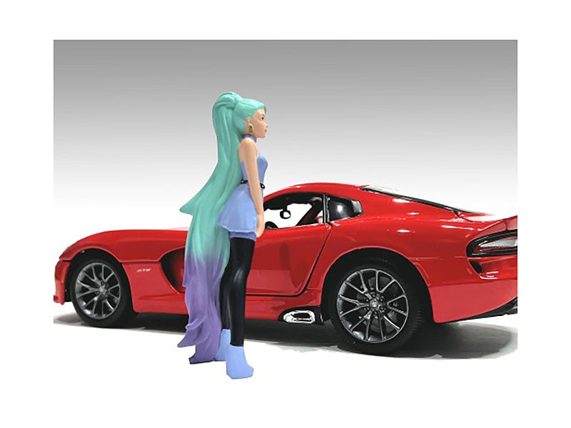 1/24 Scale Cosplay Girls Figure Set of 4 - Anime Character Model Collection for Car Diorama Displays - Perfect for Model Train Scenes & Toy Photography Backdrops