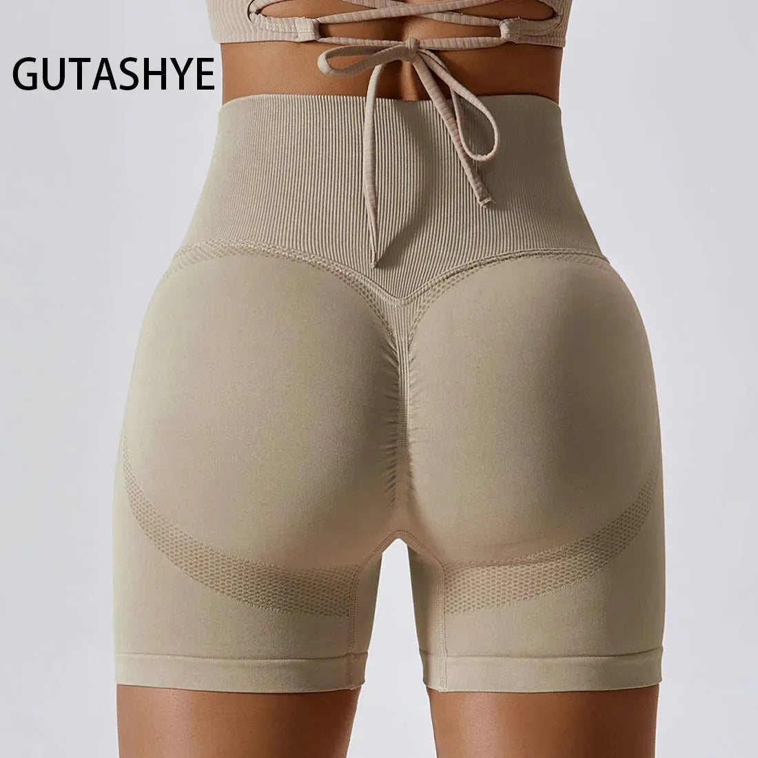 High Waist Seamless Workout Shorts for Women - Push Up Booty Scrunch Biker Yoga Pants - Perfect for Gym, Running & Home Fitness