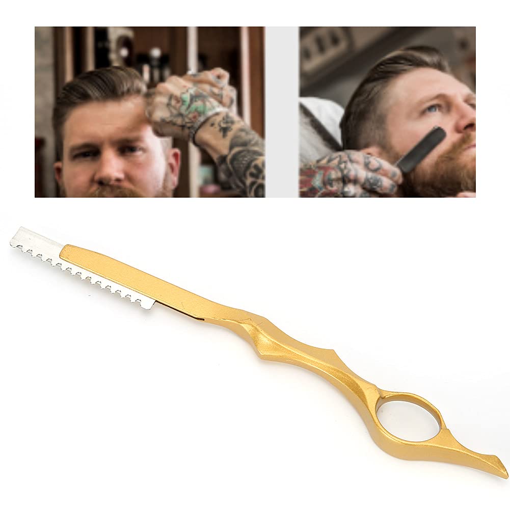 Professional Hair Texturizing & Thinning Razor - Feather Styling Razor for Precision Hair Cutting & Styling (Gold) - Salon & Home Hairdressing Tool for Layered Cuts & Texture Creation
