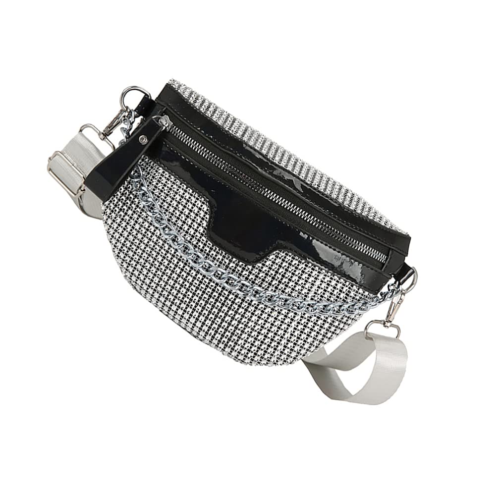 Stylish Rhinestone Waist Bag for Women - Crossbody Pouch, PU Leather Messenger Bag, Festival Purse & Wallet - Perfect for Concerts, Travel, and Everyday Use