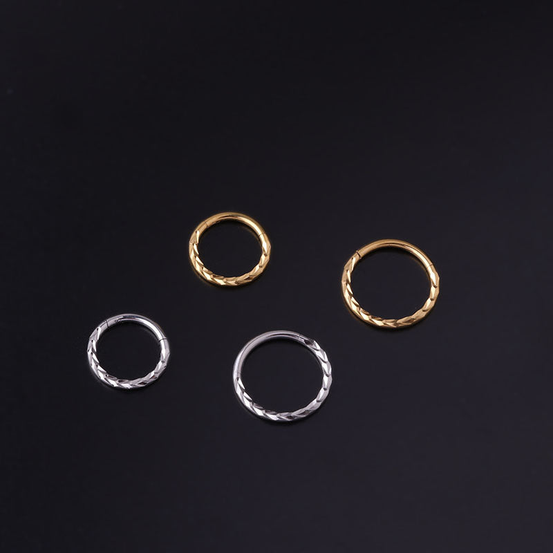 16G Minimalist Surgical Steel Plaid Nose Ring - Hypoallergenic Body Jewelry for Women | Perfect for Everyday Wear, Piercing Healing & Fashion Accessories