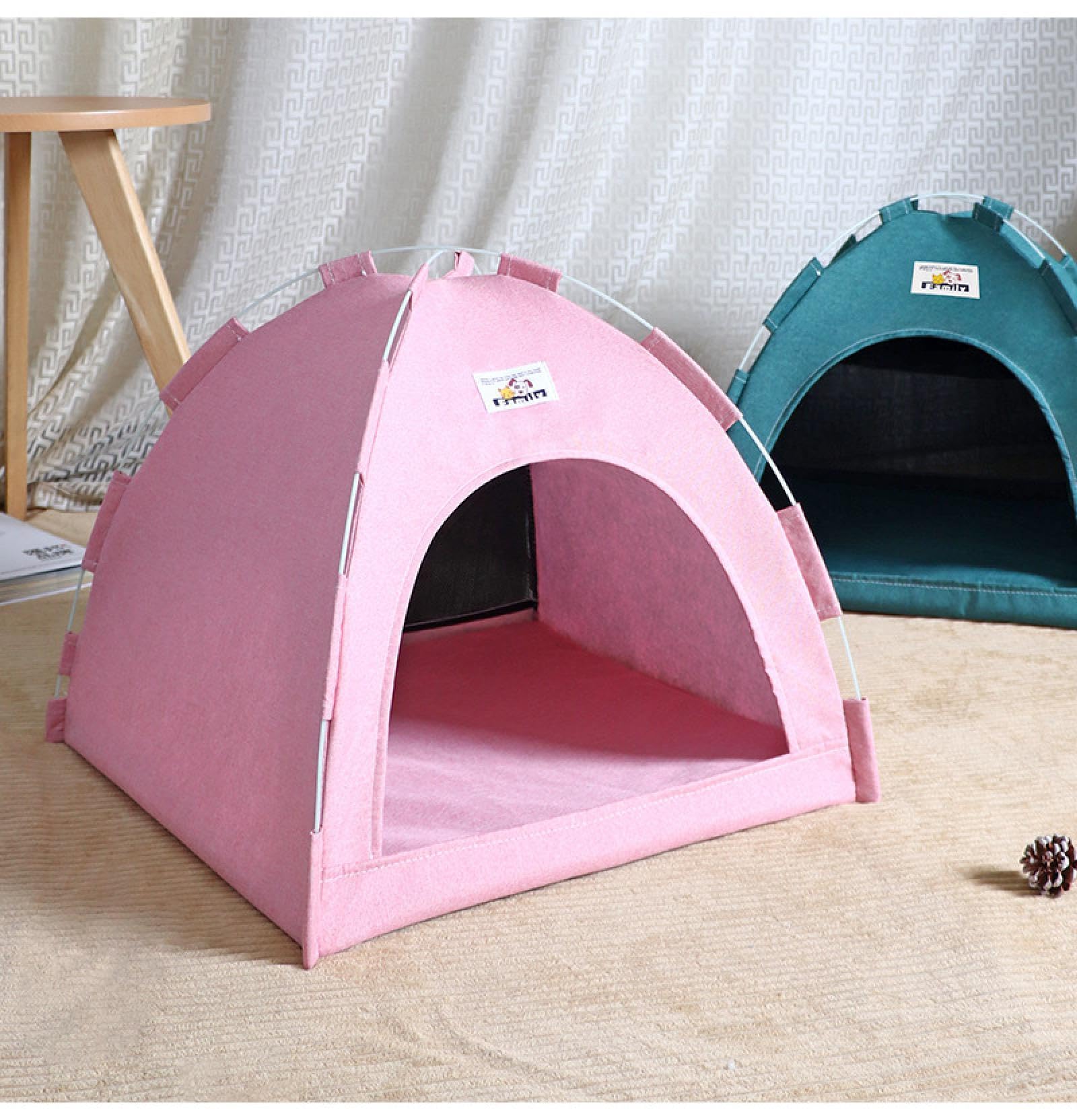 4-Season Portable Pet Tent - Breathable Foldable Cat & Dog Kennel for Indoor/Outdoor Use - Perfect for Camping, Travel, and Backyard
