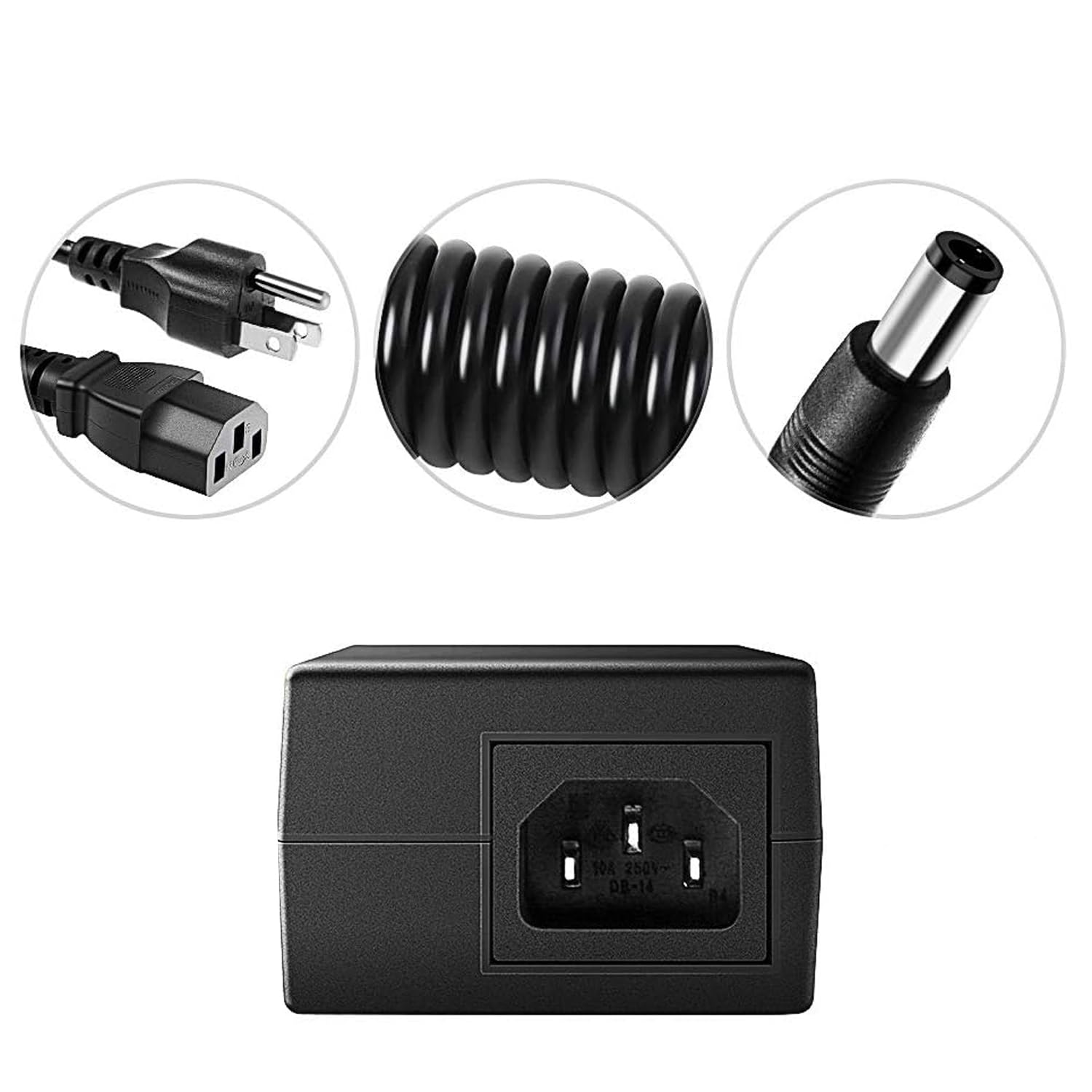 Kado 12V 4A AC/DC Power Adapter with 8 Tips (5.5x2.1mm) - Universal Power Supply for Sceptre Monitor, Echo Smart Speaker, Webcam, Router, Mini PC, Projector, CCTV & Bluetooth Speaker - Perfect for Home Office, Gaming Setup & Security Systems