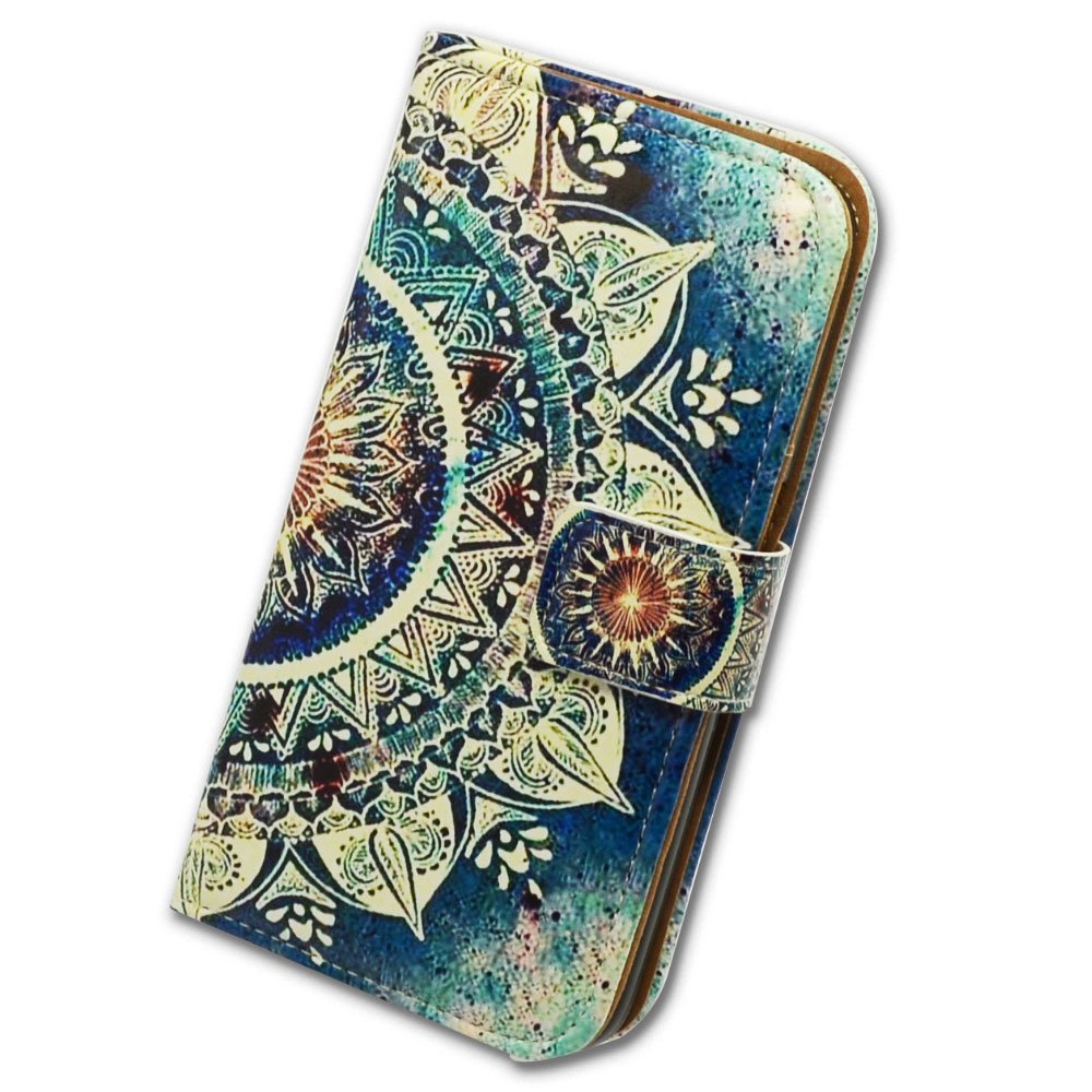 Premium Leather Wallet Case for Samsung Galaxy Note 10 Plus - Green Mandala Design with Card Slots & Kickstand | Protective Cover with Side Pocket for Credit Cards & ID | Perfect for Work, Travel & Daily Use