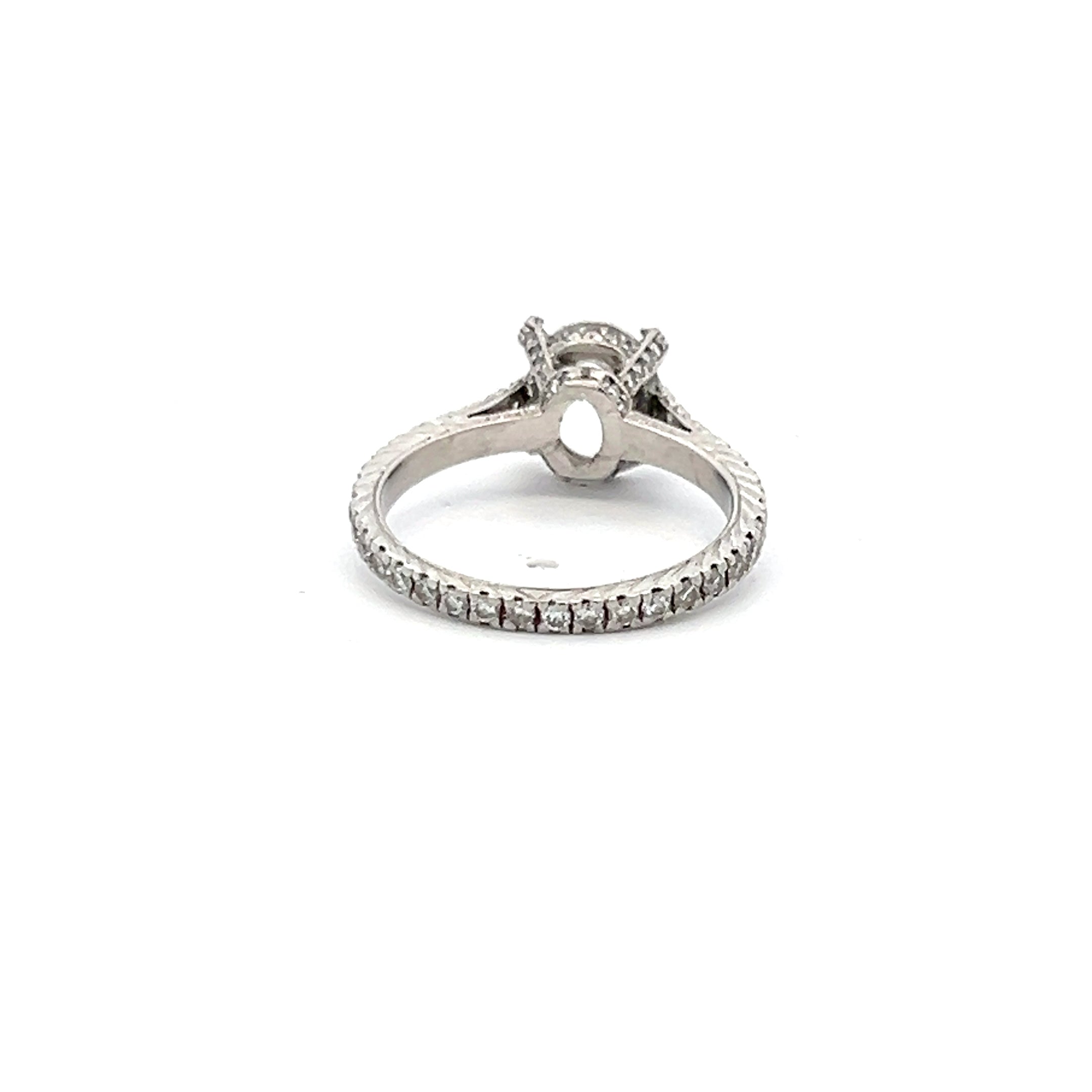 0.60 Carat Round Brilliant G VS2 Diamond Platinum Semi Mount Ring - Elegant Engagement & Wedding Band for Women, Perfect Proposal Gift & Anniversary Jewelry