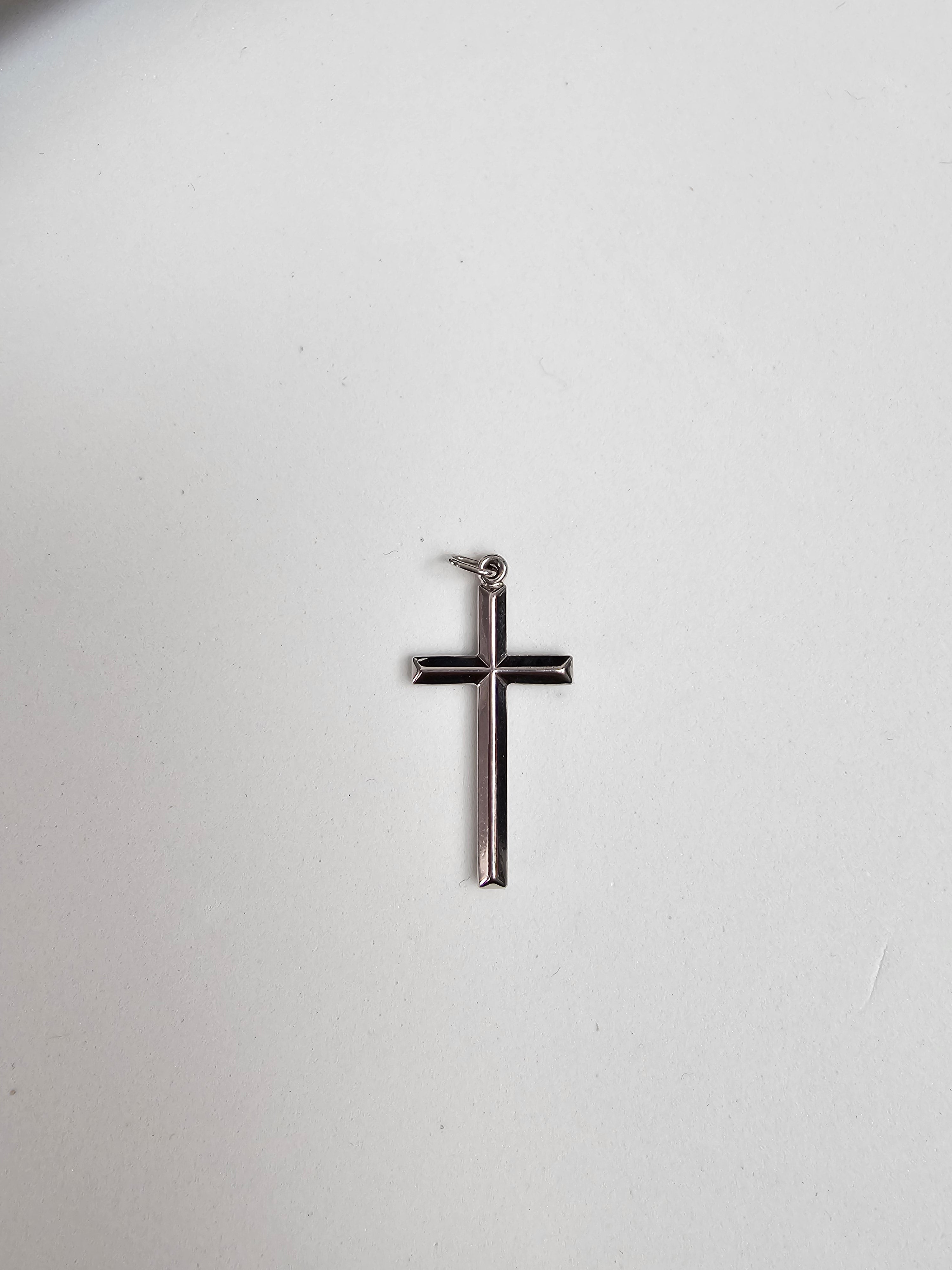 14K White Gold Cross Necklace for Women - Elegant Religious Jewelry Gift for Baptism, Confirmation & Church Occasions