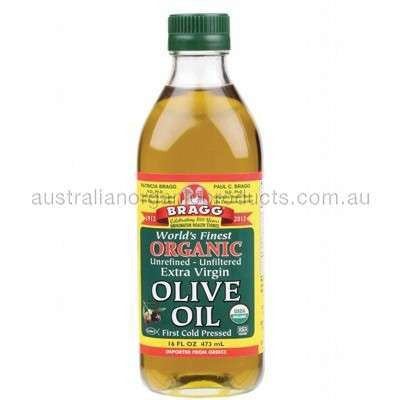 BRAGG Organic Extra Virgin Olive Oil, Cold Pressed, Unrefined & Unfiltered, 16oz (473ml) - Perfect for Salad Dressings, Cooking & Healthy Diets