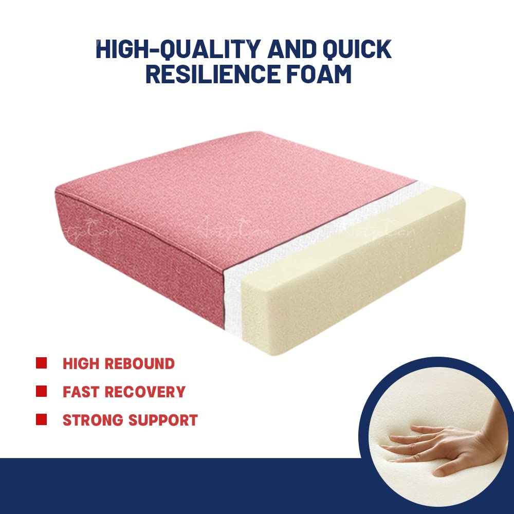 ARTPLAN Waterproof Outdoor Chair Cushions Set - All Weather Deep Seat & Back Pillows for Patio Furniture - Perfect for Garden, Poolside, Deck, and Porch Relaxation