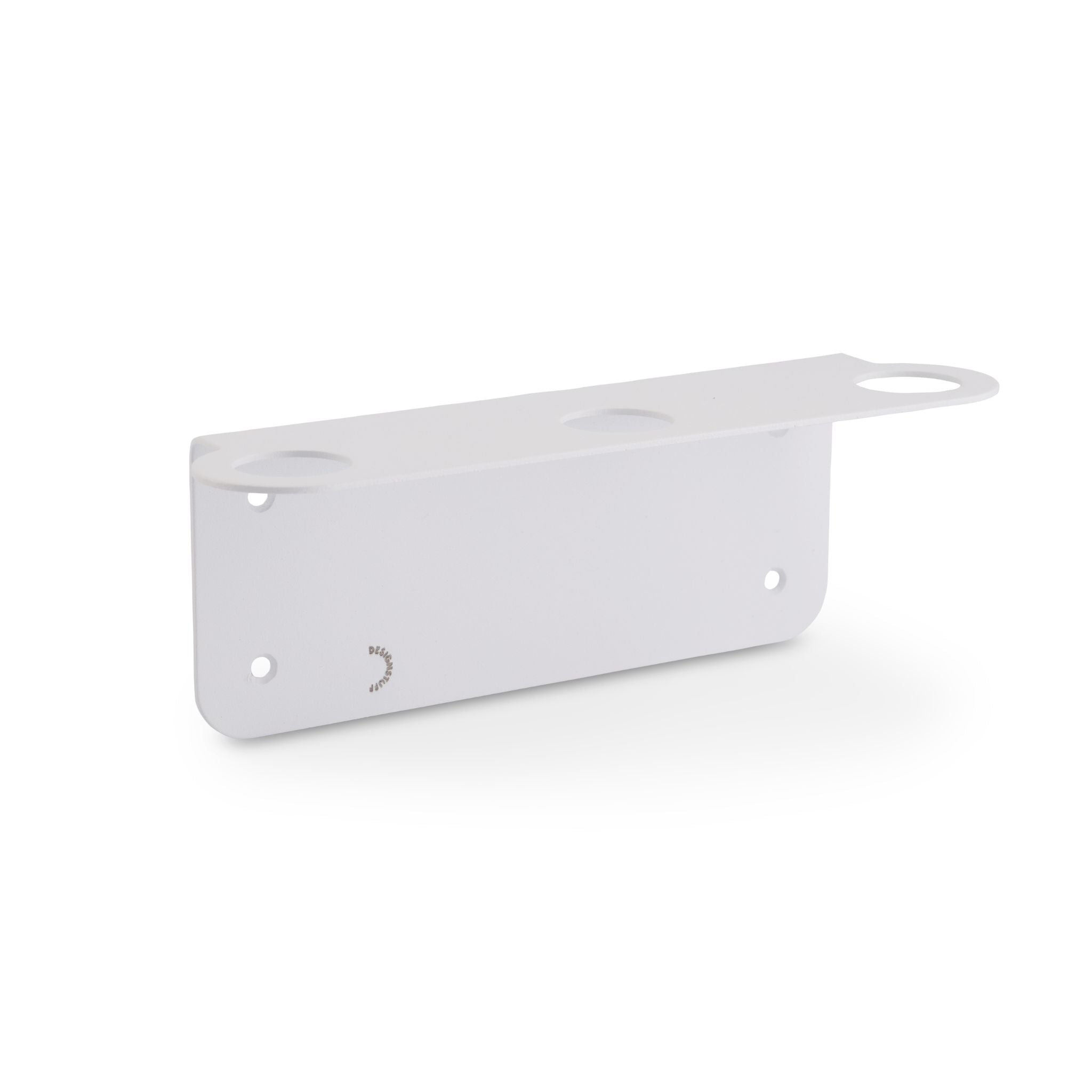 Floating Triple Soap Dispenser Holder - White | Bathroom Organizer for Liquid Soap & Lotion | Space-Saving Design for Sink, Countertop or Shower