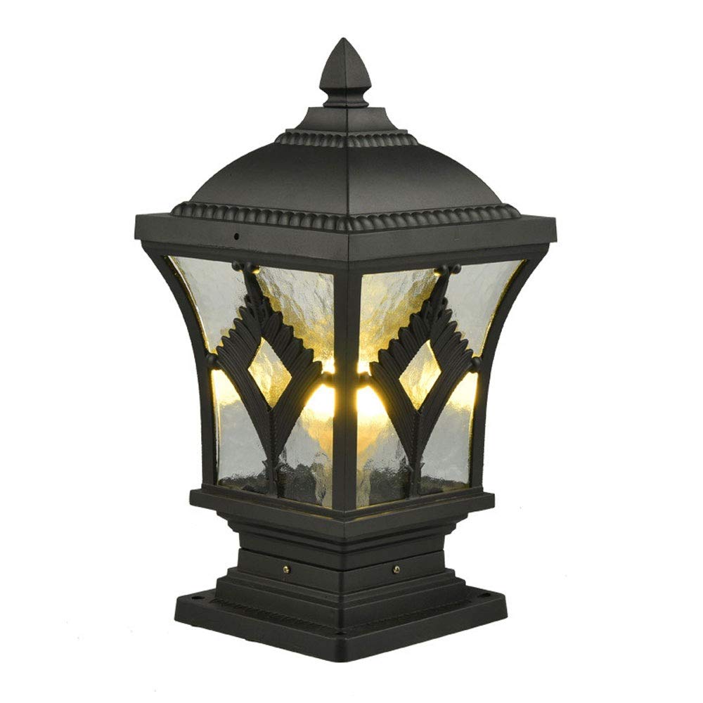 Libuty LED Column Head Light - Waterproof Wall Lamp for Villa, European Style Courtyard & Garden Pathway Lighting - Durable Aluminum Alloy Outdoor Landscape Lighting for Home Entrance, Driveway & Walkway