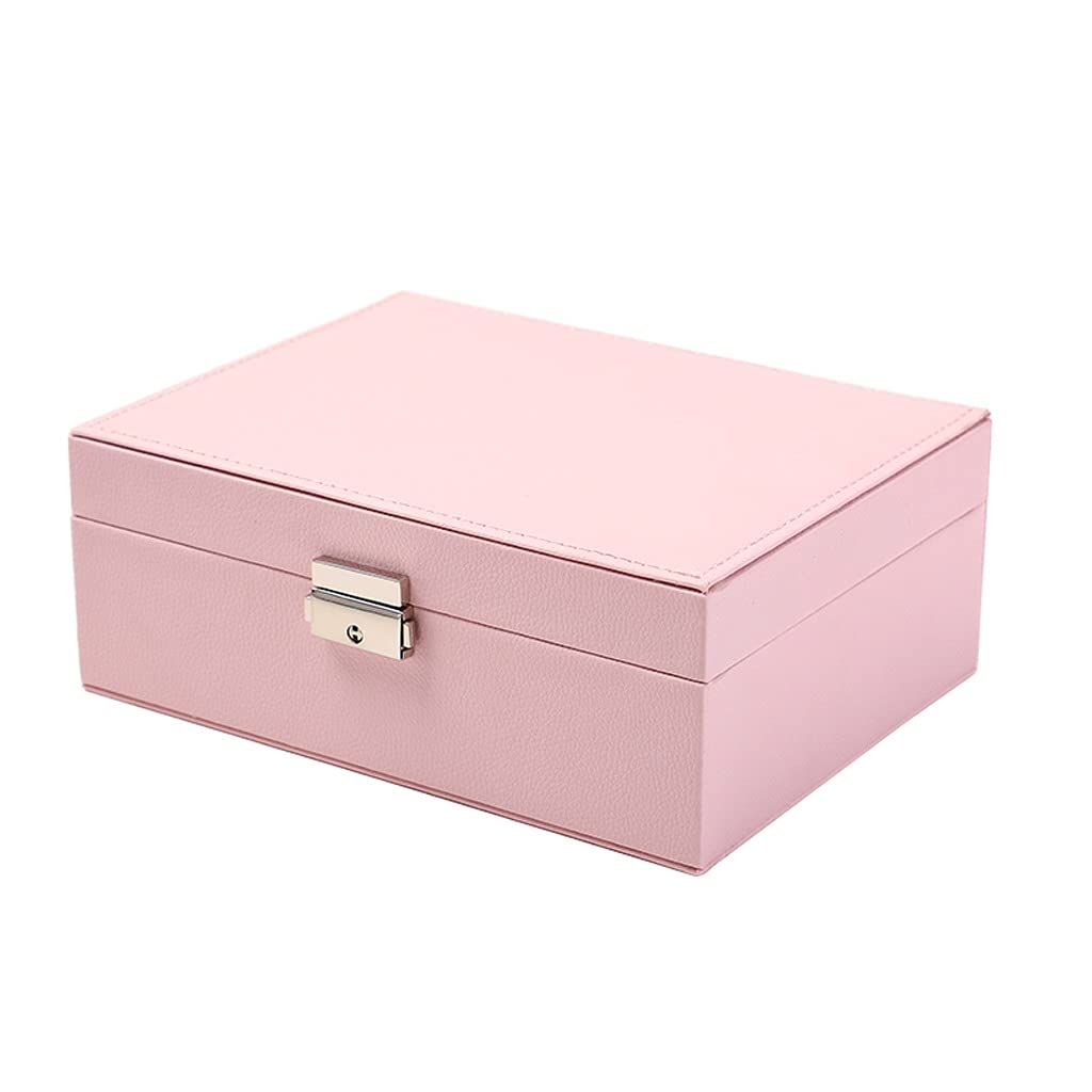 GSDNV 2021 Jewelry Box - Travel Jewelry Organizer with Multi-Compartment for Necklaces, Earrings & Rings - Portable Jewelry Storage Case - Perfect Gift for Women (Pink) - Great for Travel, Home Organization & Gift Giving