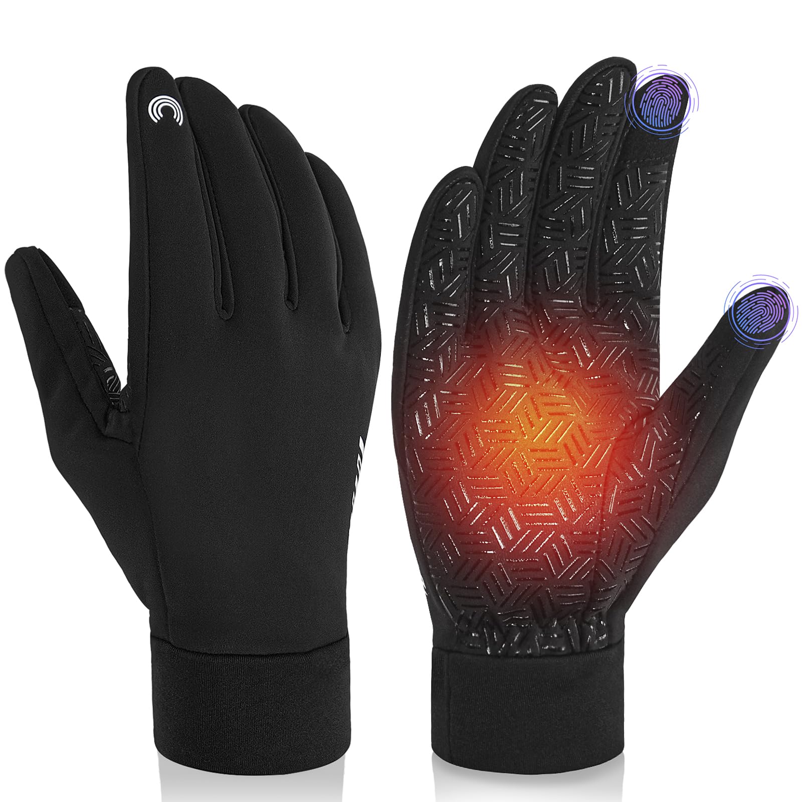 RIGWARL Waterproof Winter Gloves for Men & Women - Touchscreen Compatible Cold Weather Gloves for Skiing, Snowboarding & Outdoor Activities