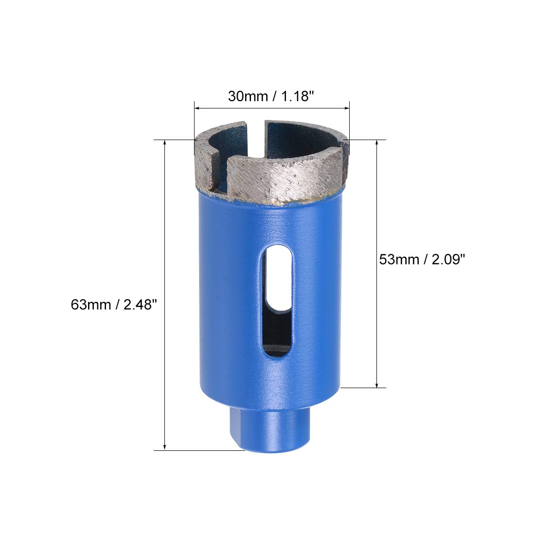 uxcell 30mm Sintered Diamond Core Drill Bits Hole Saws - Dry or Wet Drilling for Brick, Concrete, Block, Masonry, Marble - Fits M10 Angle Grinder - Perfect for Construction, Renovation & DIY Projects