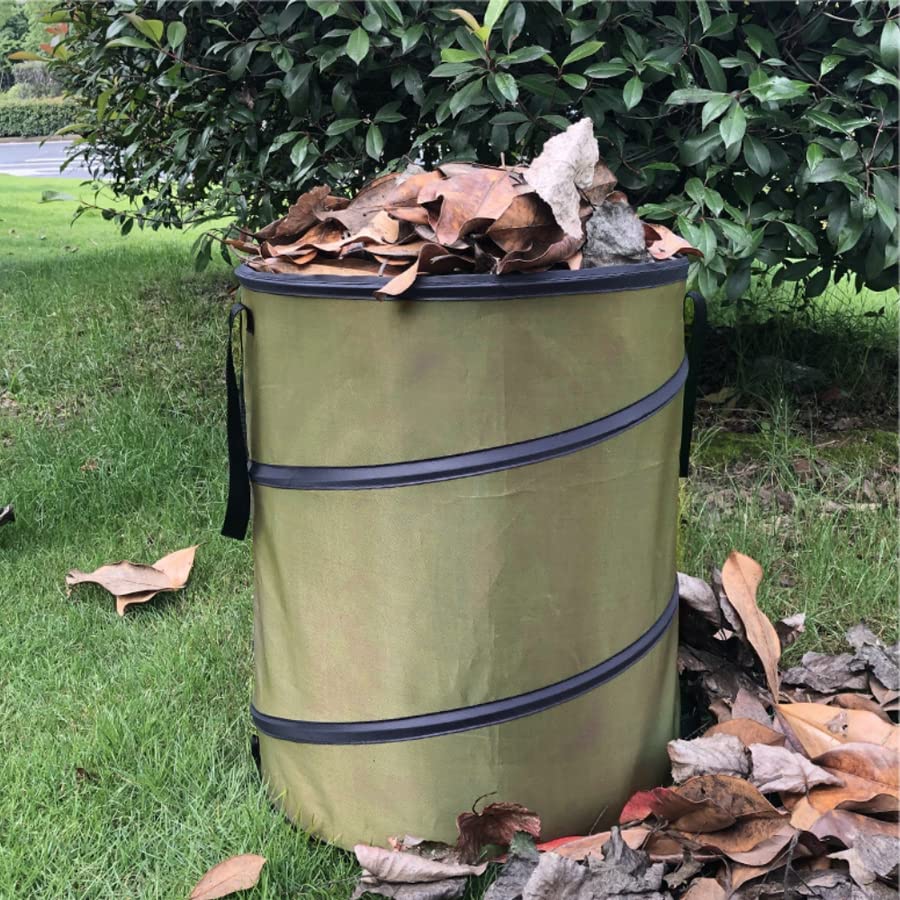 Collapsible Trash Bag - Portable Pop-Up Garbage Can for Garden, Camping & Outdoor Use - Foldable Leaf & Grass Collection Bin (34cm x 40cm) - Ideal for Yard Waste, Picnics & Home Organization