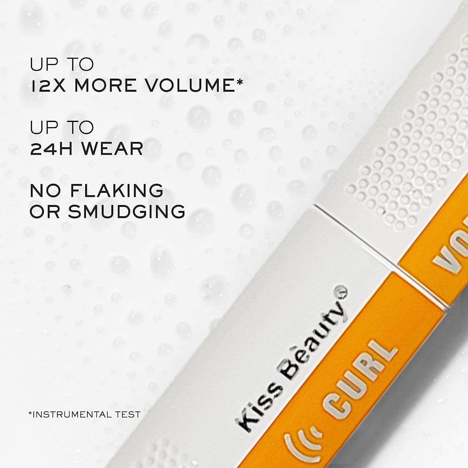 Kiss Beauty Ultra Volume Volumizing Mascara - Waterproof, Smudge Proof & Long Lasting for Bold Dramatic Lashes | Perfect for Daytime Glam, Night Out Makeup & Special Occasions
