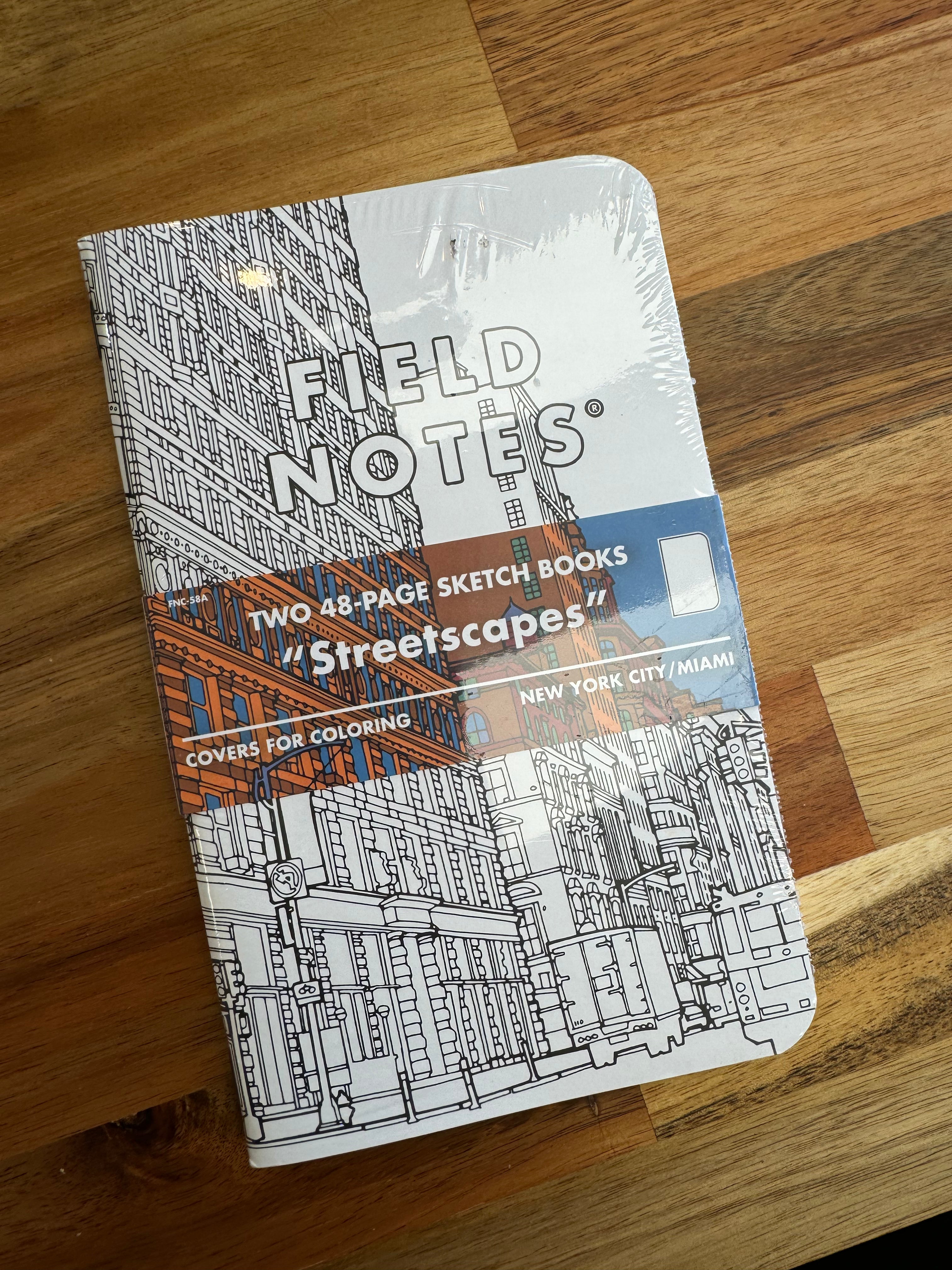 Field Notes Sketchbook Set - 2 Pack, 48 Pages Each, New York City & Miami Streetscape Design - Perfect for Urban Sketching, Travel Journaling & Artist Notebooks