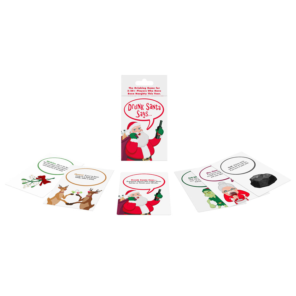 Drunk Santa Says... Hilarious Christmas Drinking Card Game for Adults - Perfect for Holiday Parties & Family Gatherings