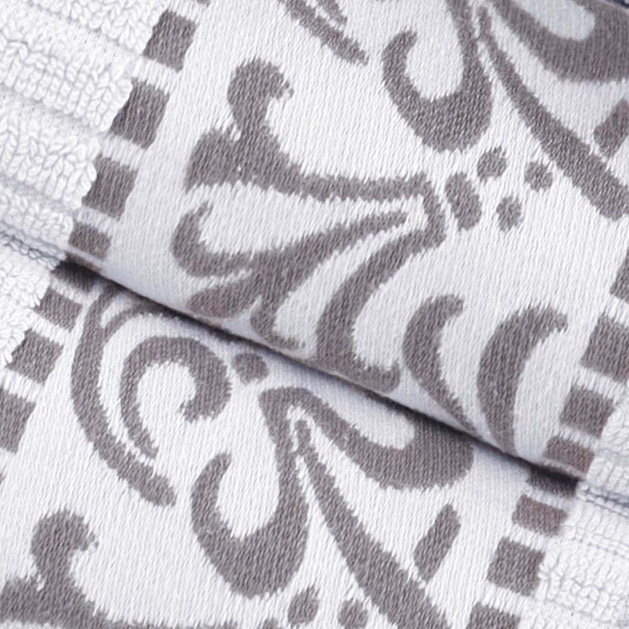 Premium Athens Cotton Greek Scroll & Floral 4-Piece Bath Towel Set - Soft, Absorbent & Quick-Drying for Spa, Bathroom & Beach Use