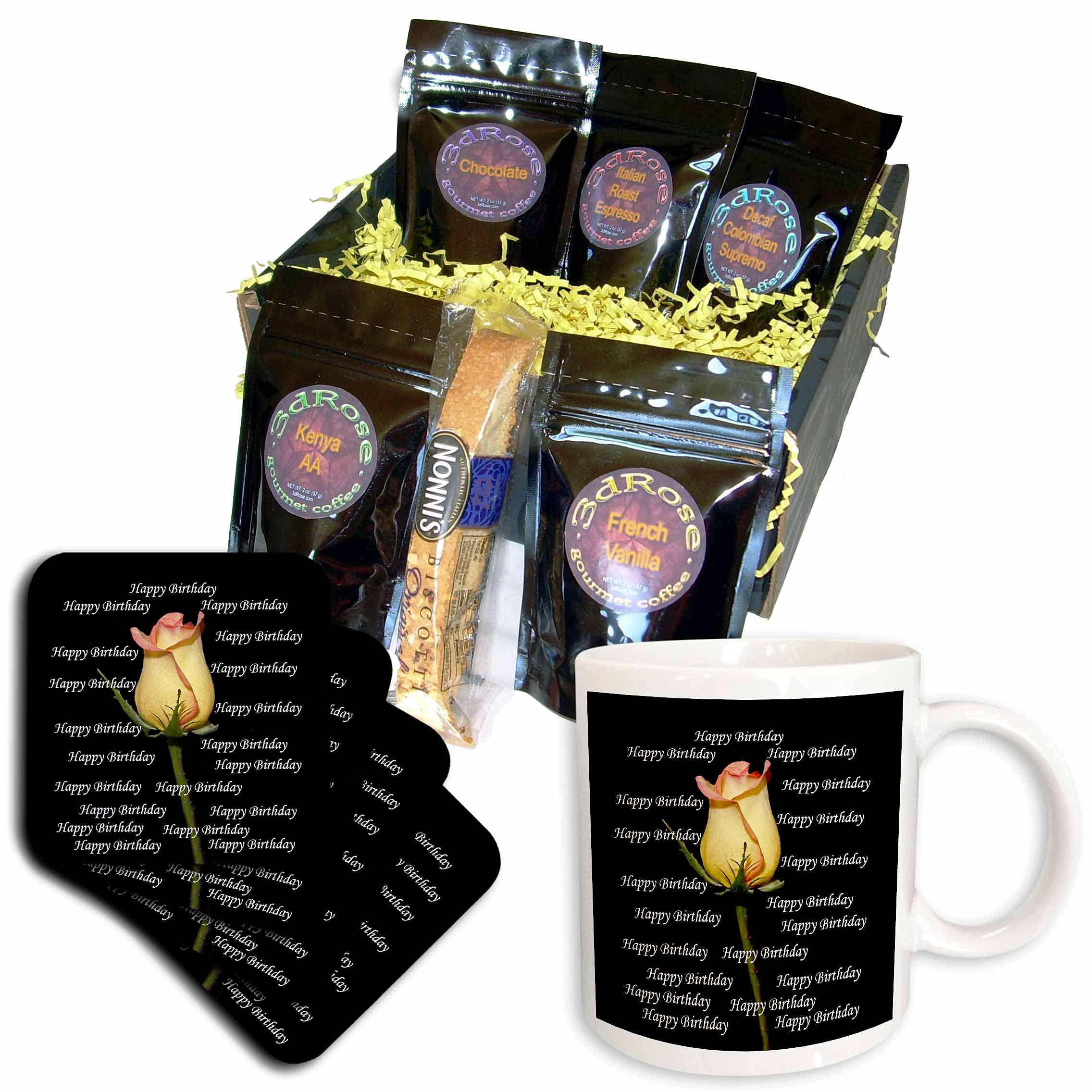 3D Happy Birthday Coffee Gift Basket Set - Unique Present for Coffee Lovers, Best for Birthday Celebrations & Special Occasions