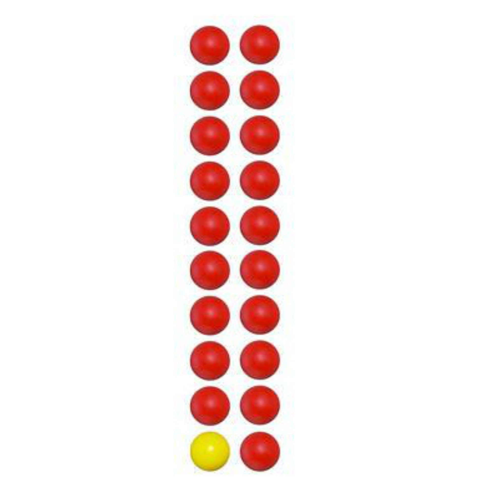 Hungry Hungry Hippos Replacement Marbles - 20 Piece Set (19 Red & 1 Yellow) - Game Accessories for Family Fun & Kids Board Games