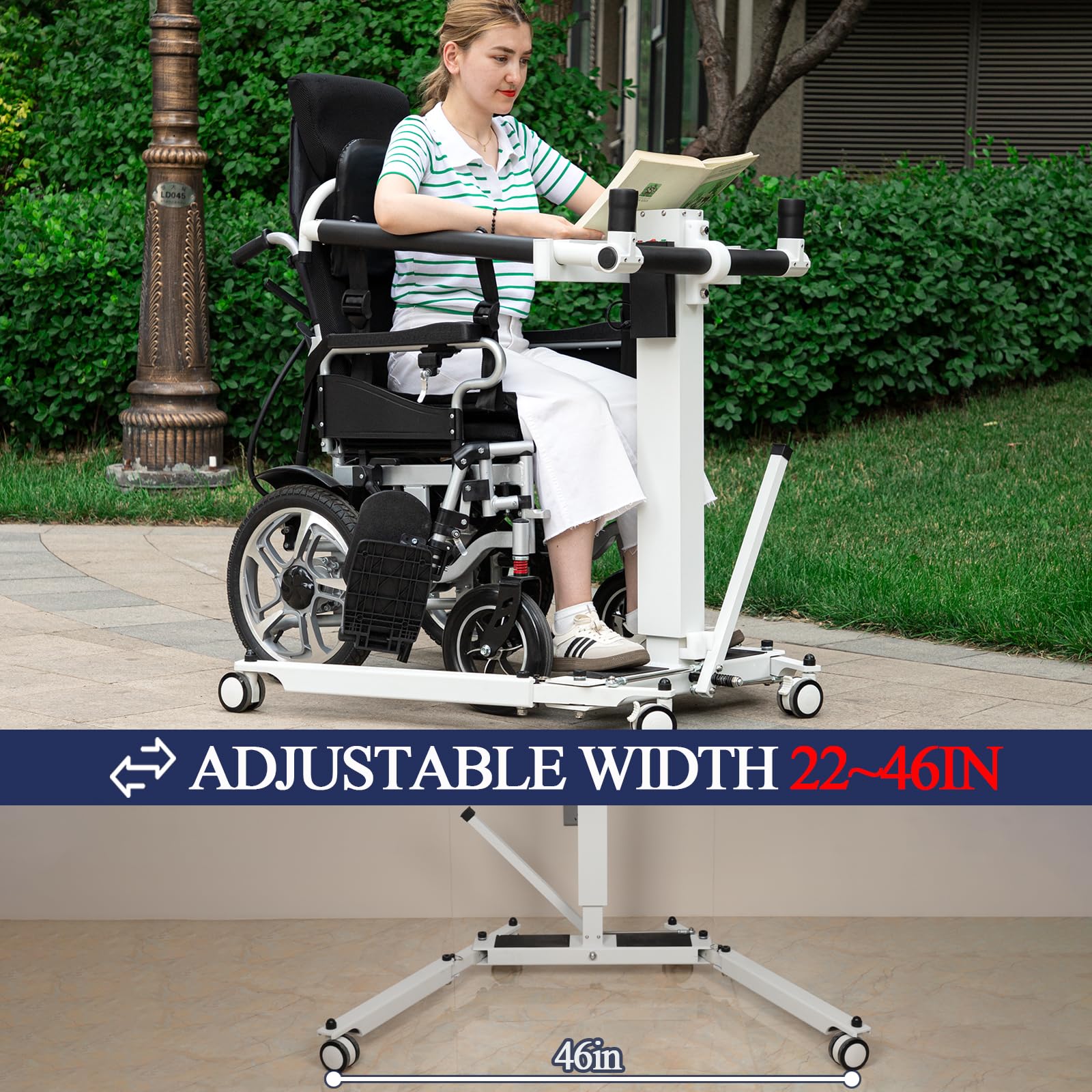 Electric Foldable Patient Lift Wheelchair - Portable Home & Car Transfer Chair with Commode Toilet for Seniors | Safe Mobility Aid for Bathroom, Bedroom & Travel Use