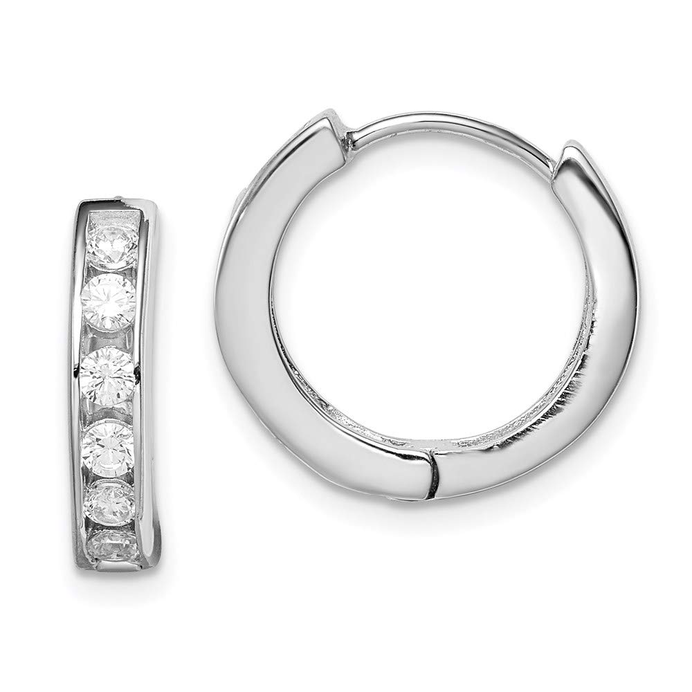 925 Sterling Silver Cubic Zirconia Hoop Earrings for Women - Elegant Fine Jewelry Gift for Her - Perfect for Weddings, Parties & Everyday Wear