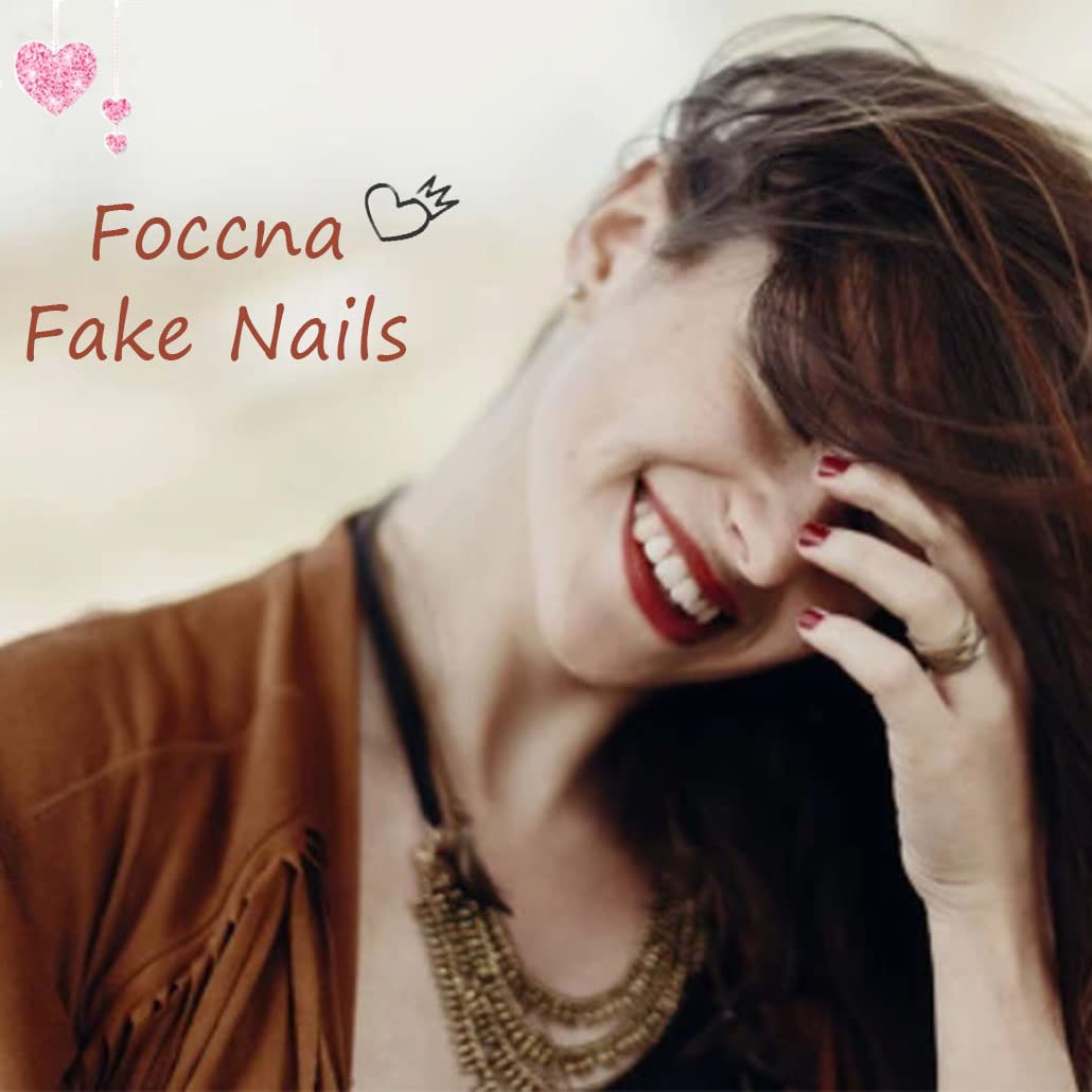 24pcs French Tip Blue Fake Nails - Glossy Square Press on Nails with False Nail Tips - Easy Artificial Finger Manicure for Women - Perfect for Parties, Weddings & Daily Wear
