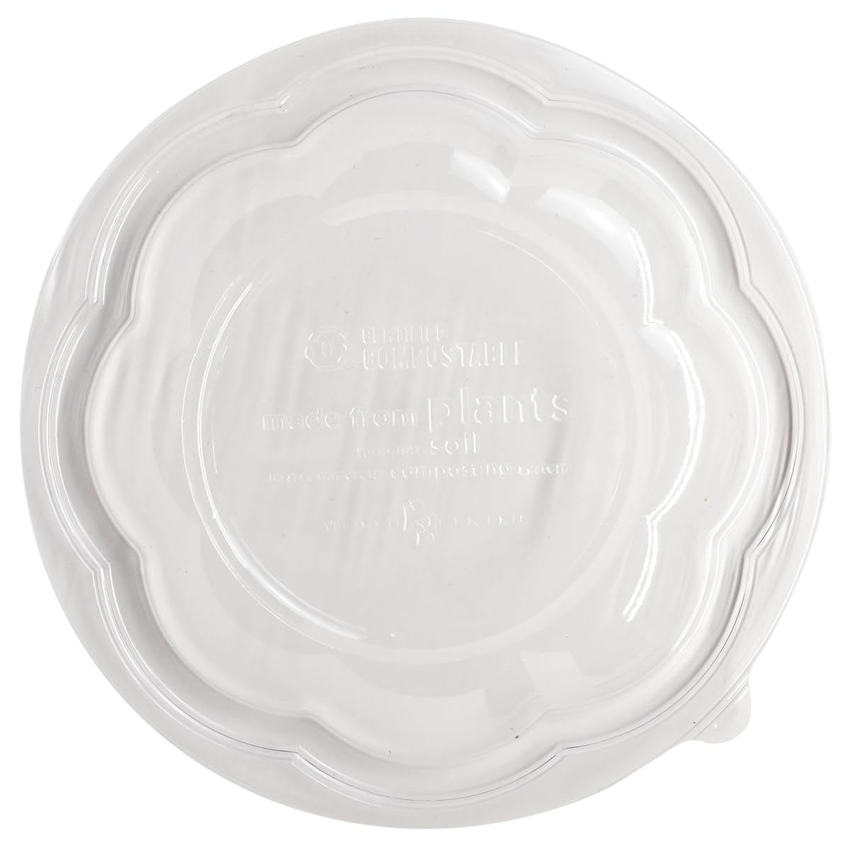 World Centric SBL-CS-32 Compostable Ingeo Salad Bowl Lids - Clear Dome Lids for 24-48 oz Bowls (Pack of 600) | Eco-Friendly Food Storage for Restaurants, Catering & Takeout