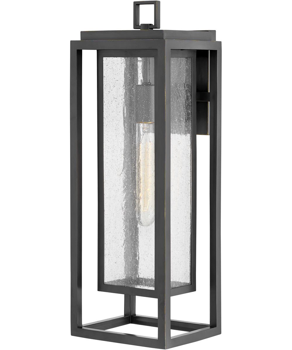 Oil Rubbed Bronze Large Outdoor Wall Mount Lantern - 1 Light Exterior Sconce for Porch, Patio, and Entryway Lighting