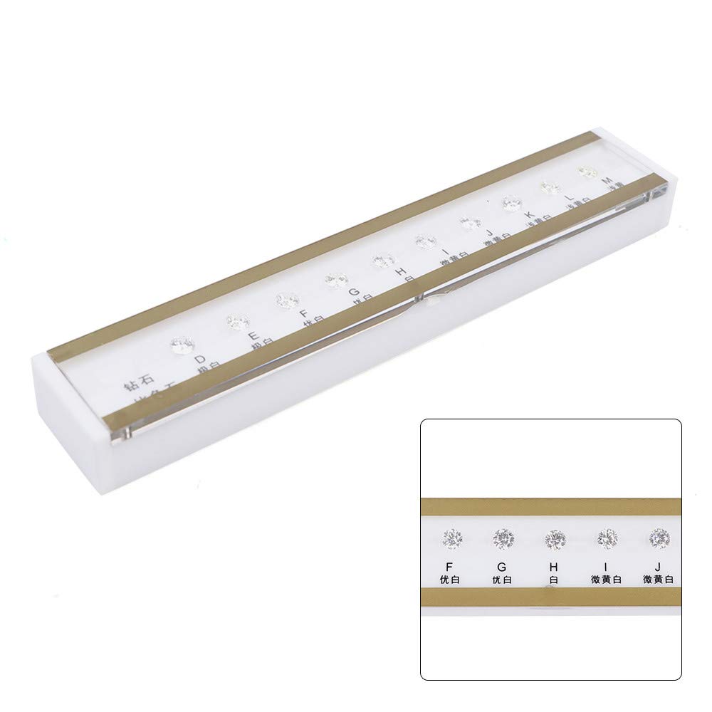10CT Diamond Color Grading Grader Set - Professional D-M Color Tester Tool with 6.5mm White Diamonds for Jewelry Appraisal, Gemstone Evaluation & Diamond Certification (Ideal for Jewelers, Gemologists & Diamond Traders)